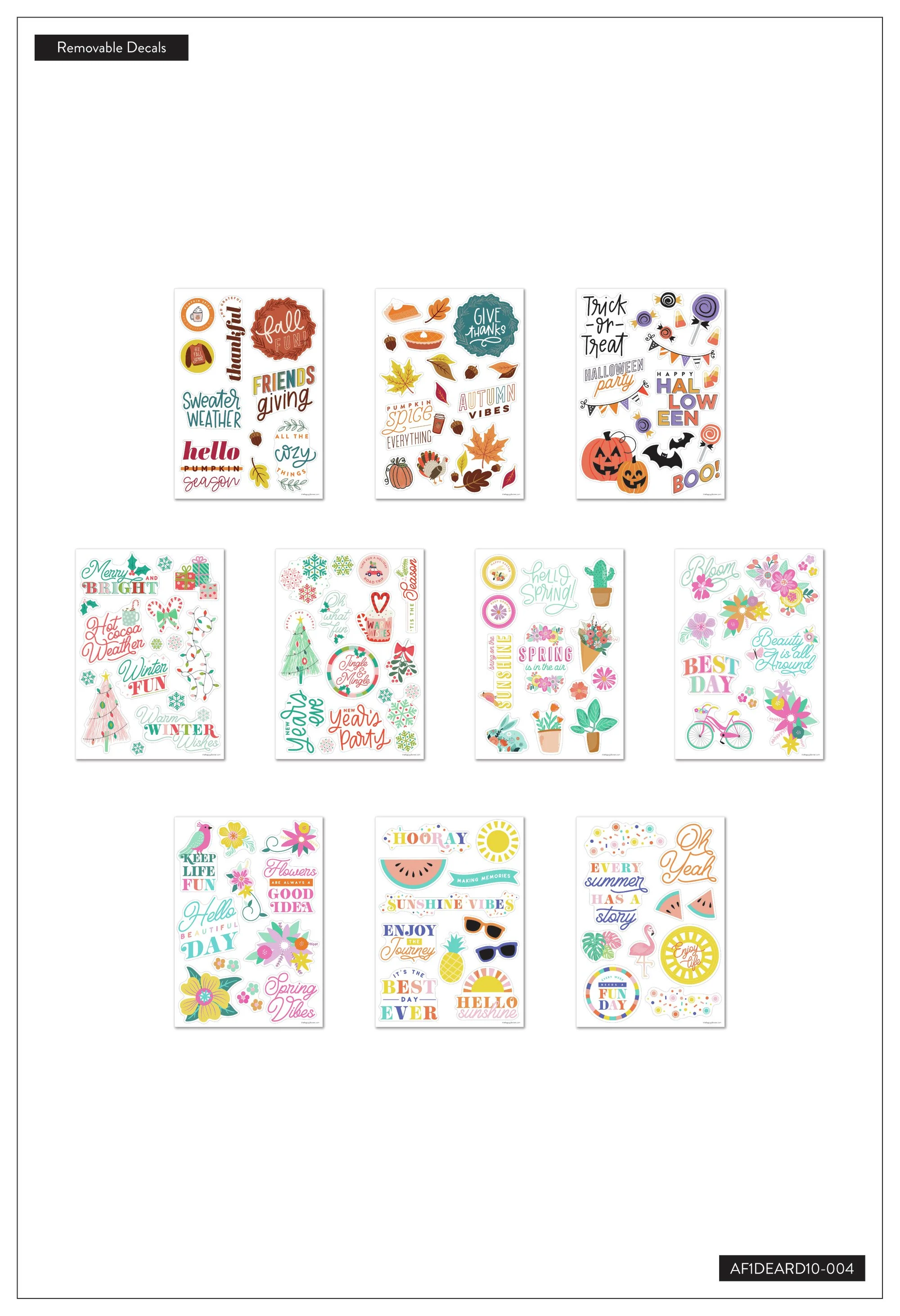 All Seasons Dry Erase Removable Decals - Image 2