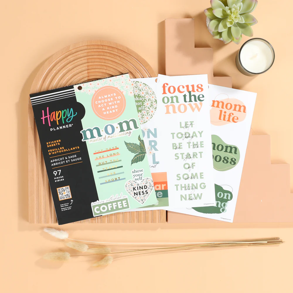 Apricot & Sage Mom - Large Value Pack Stickers - Image 4