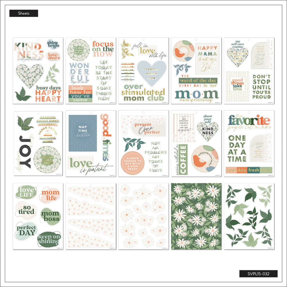 Apricot & Sage Mom - Large Value Pack Stickers - Image 6