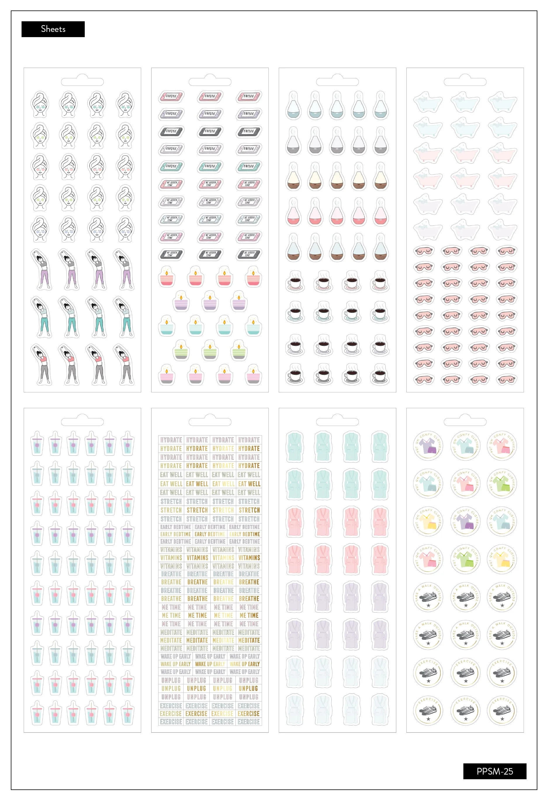 Petite Sticker Sheets - Be Well - Image 2