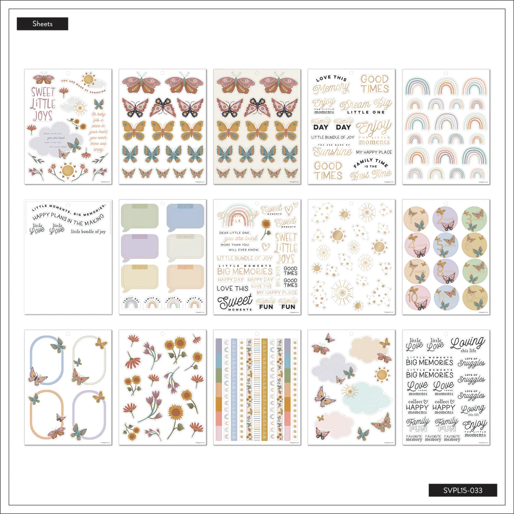 Beloved Butterflies Baby - Large Value Pack Stickers - Image 6