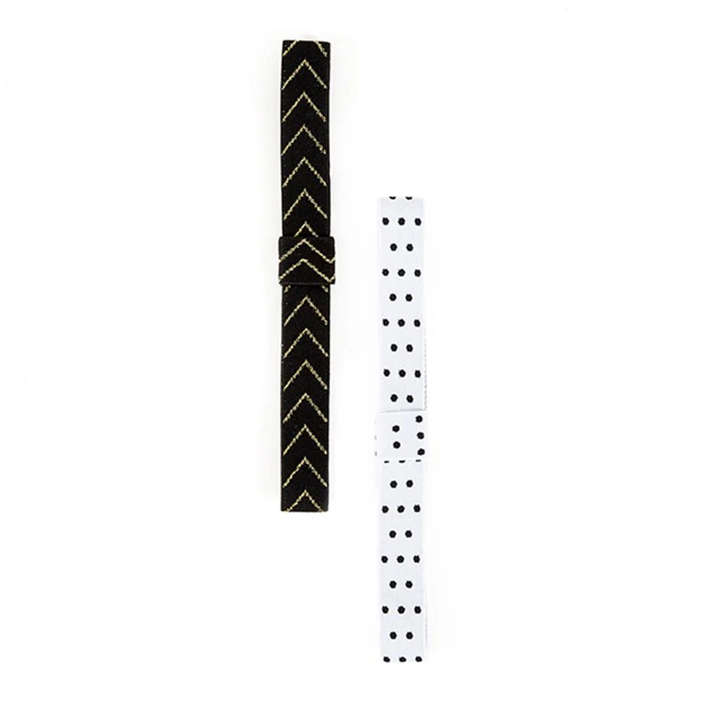 Black & White Elastic Band Pen Holder - 2 Pack - Image 2
