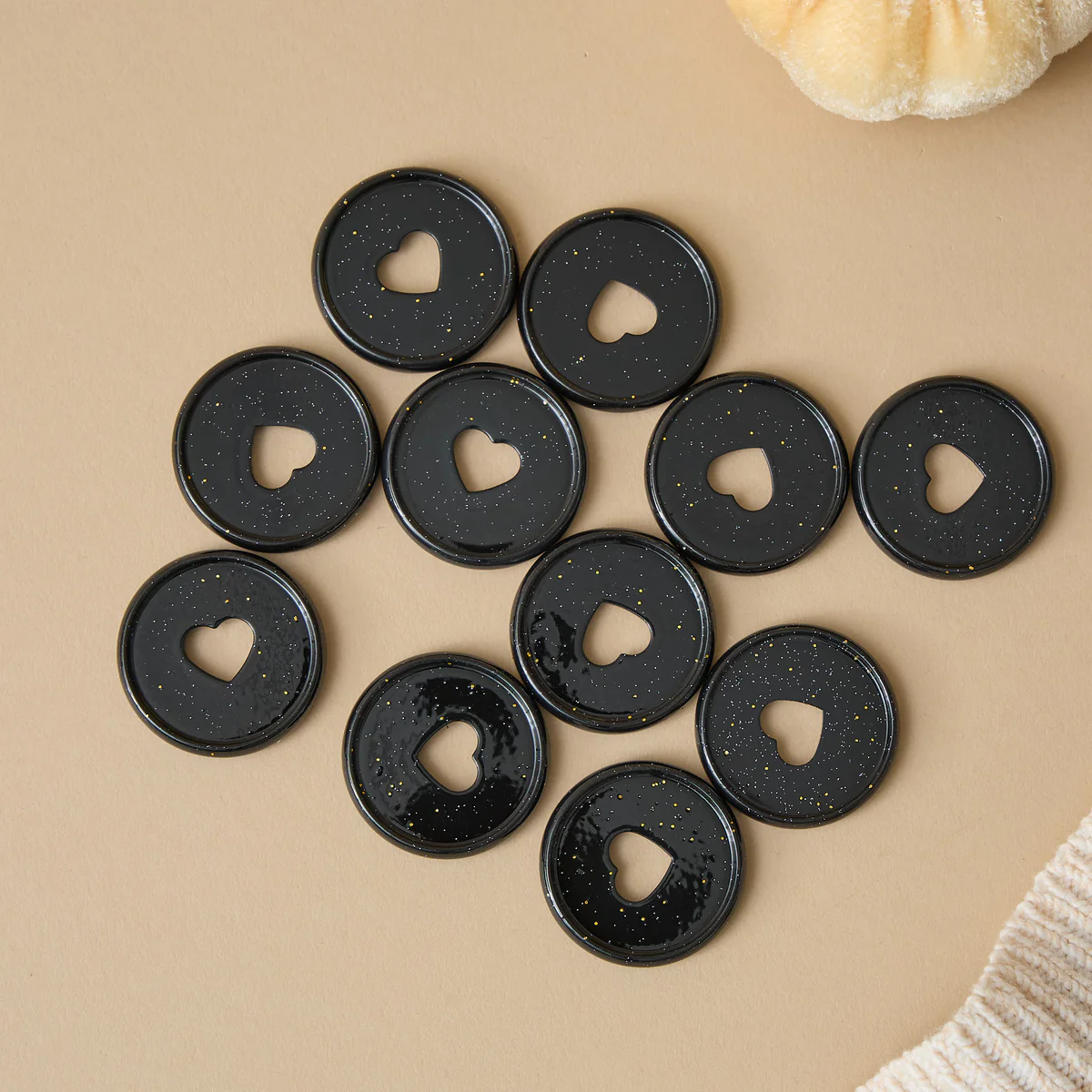 Black Pearl Powder Glitter - Medium Metal Disc Set - Image 3