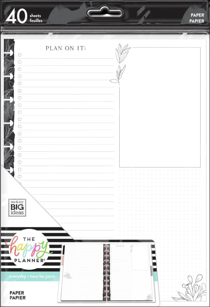 Black & White Florals - Dashboard Big Filler Paper - 40 Sheets - Image 2