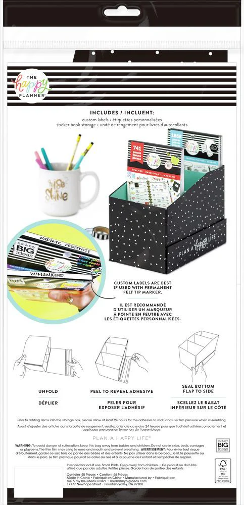 Black & White Sticker Pad Storage - Image 4