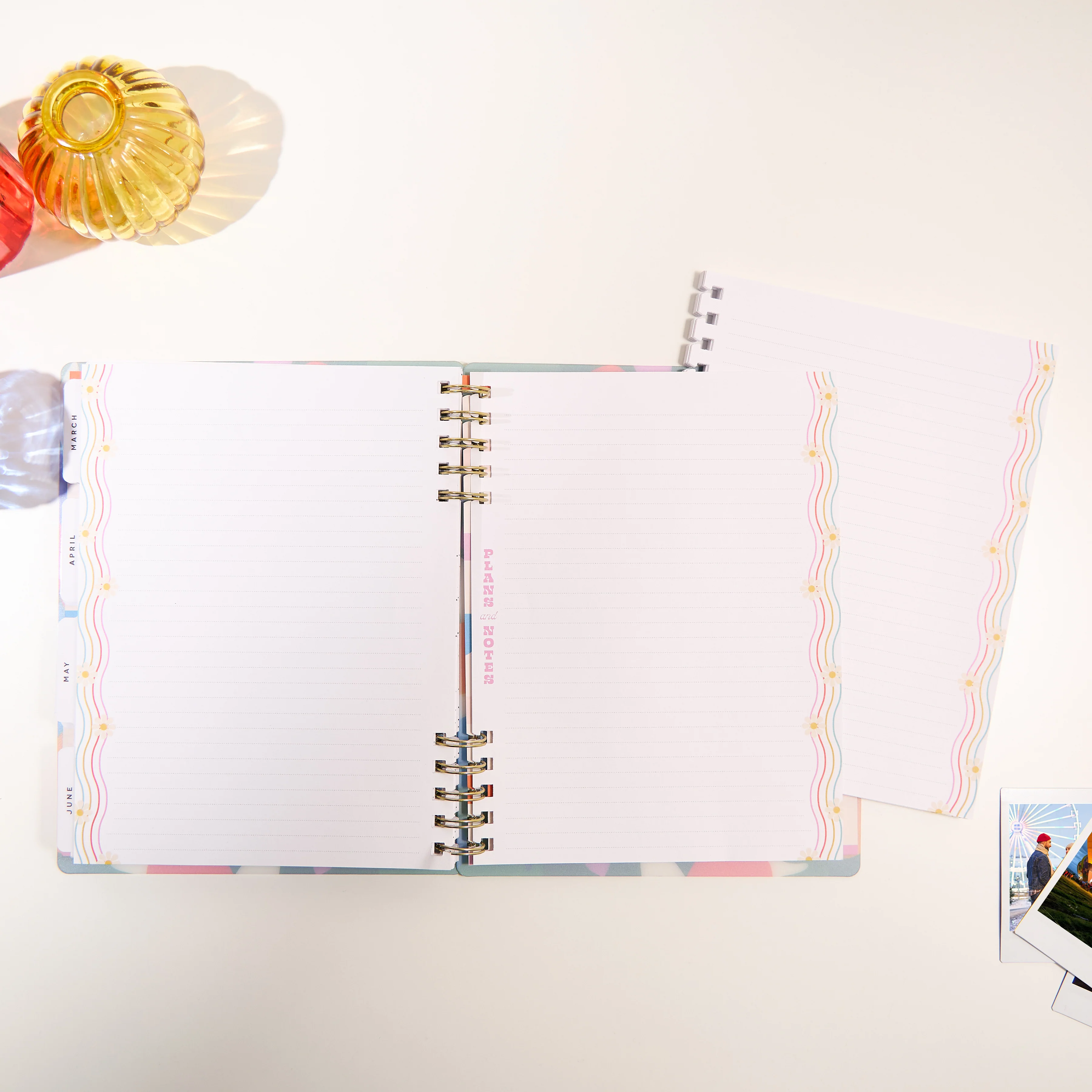 Blooming Brights - Dotted Lined Classic Customizable Spiral Filler Paper - 40 Sheets - Image 5