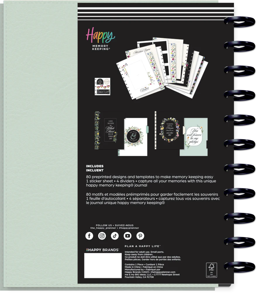 Blooming Elegance Wedding  - DELUXE Big Happy Memory Keeping Wedding Photo Journal - 80 Sheets - Image 13