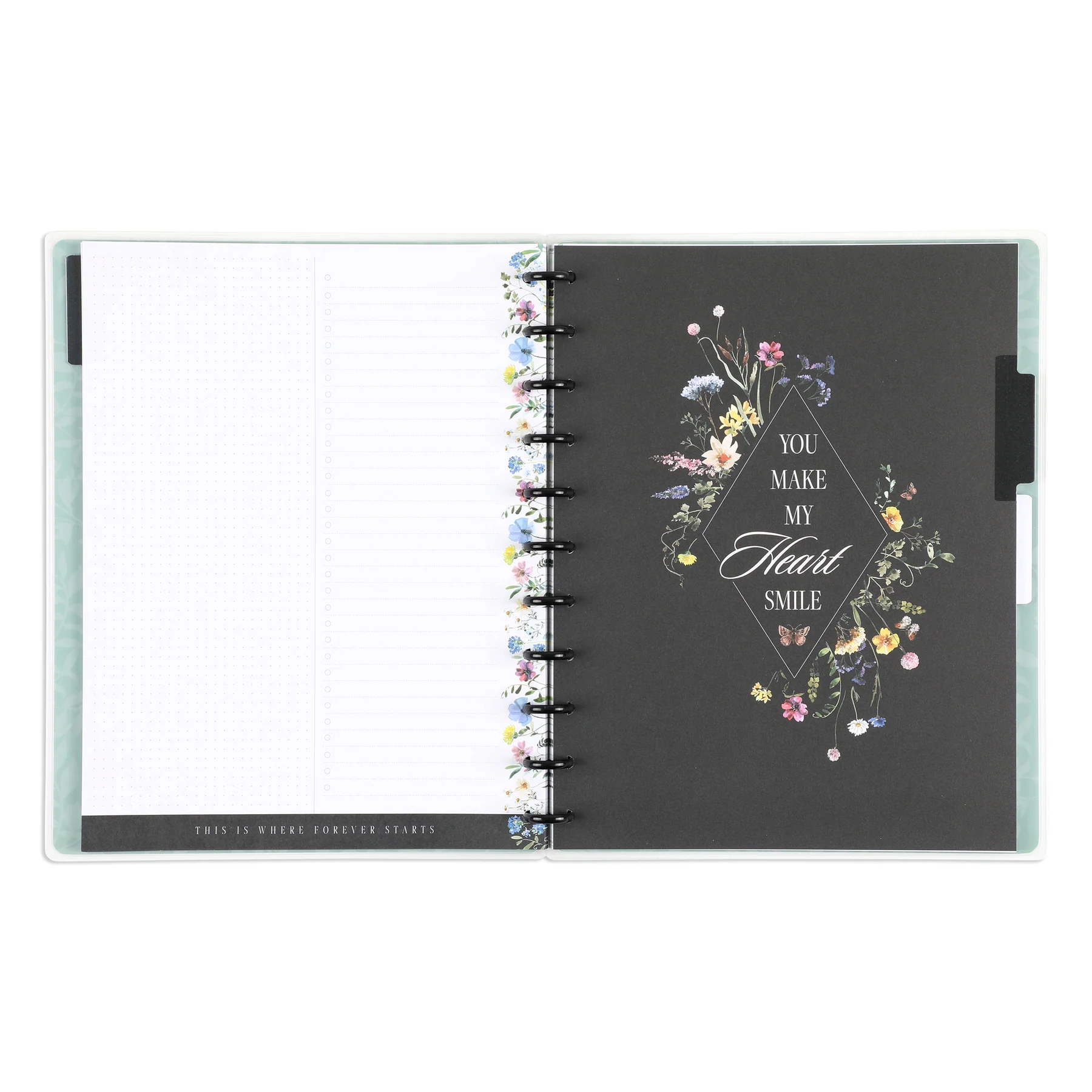 Blooming Romance Wedding - Dot Grid + Checklist Pages Notebook - 60 Sheets - Image 4