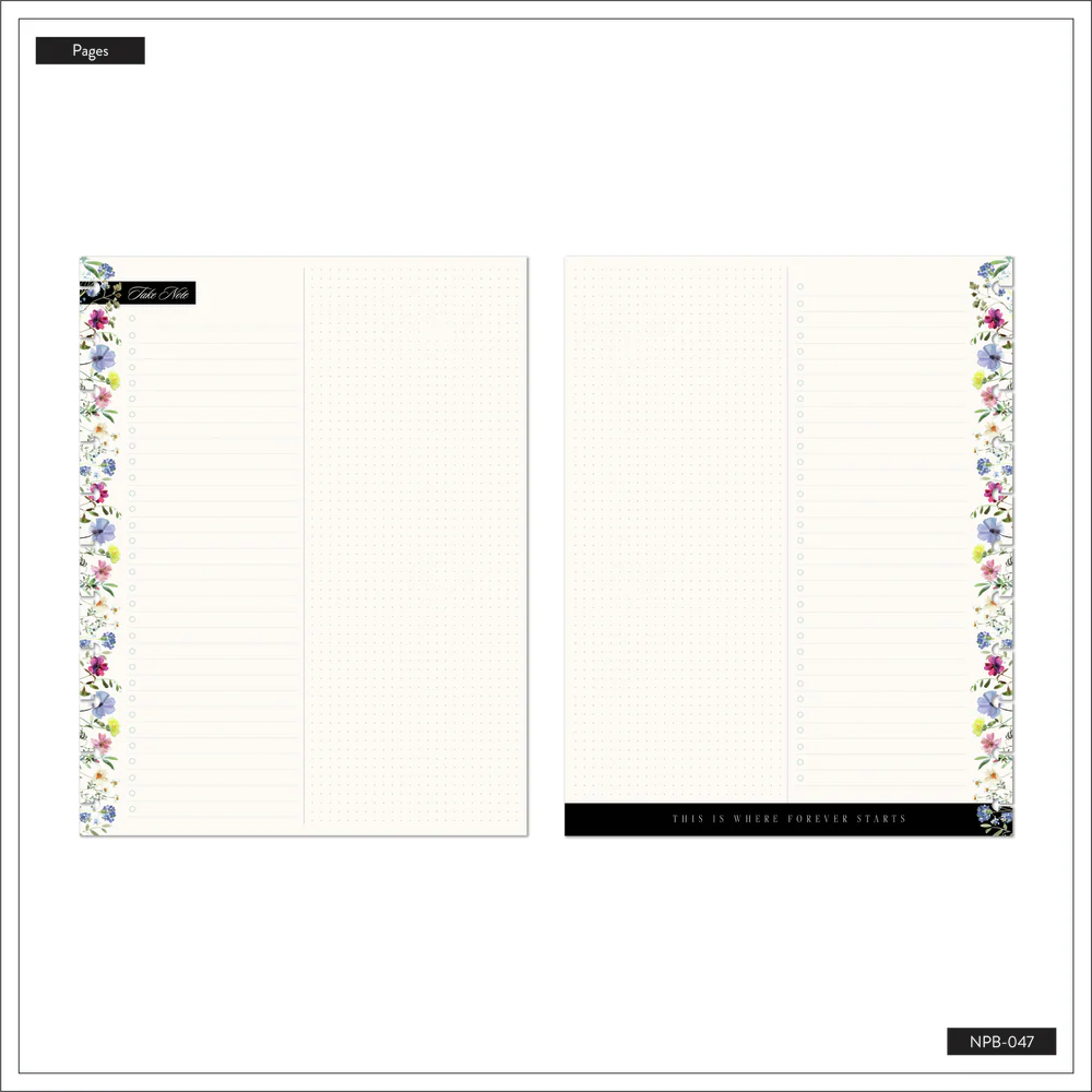 Blooming Romance Wedding - Dot Grid + Checklist Pages Notebook - 60 Sheets - Image 7