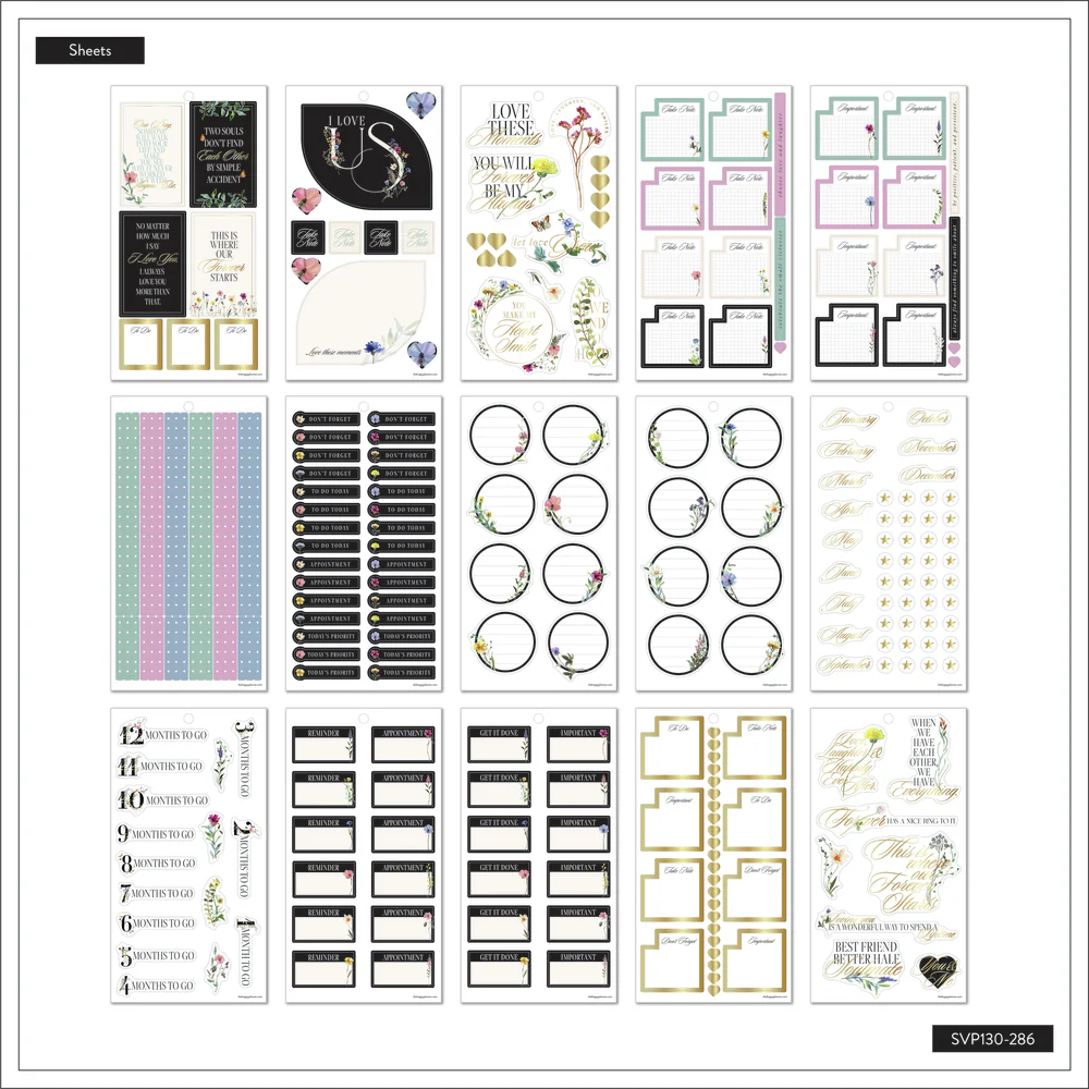 Blooming Elegance Wedding - Value Pack Stickers - Big - Image 6