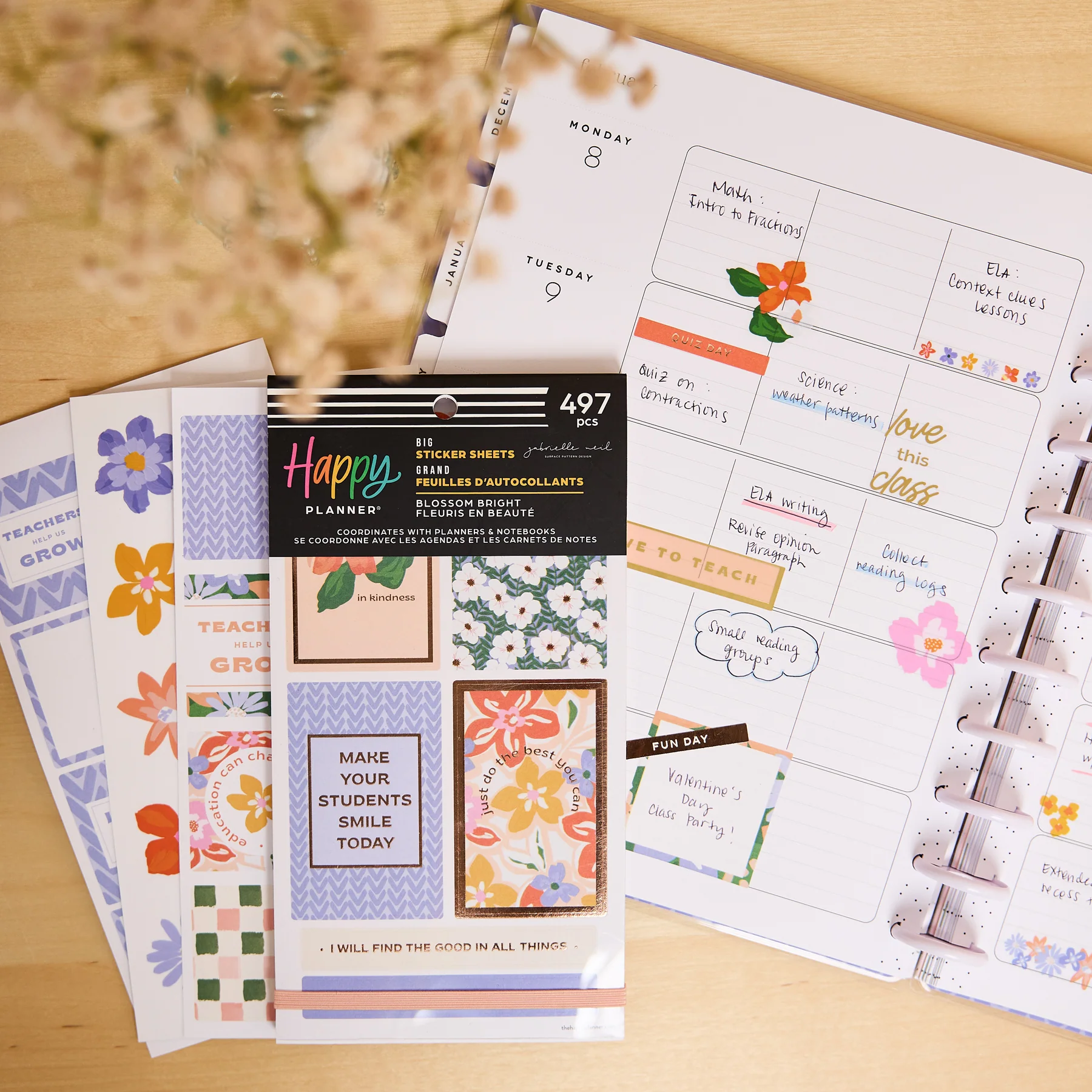 Blossom Bright Teacher - Value Pack Stickers - Big - Image 2