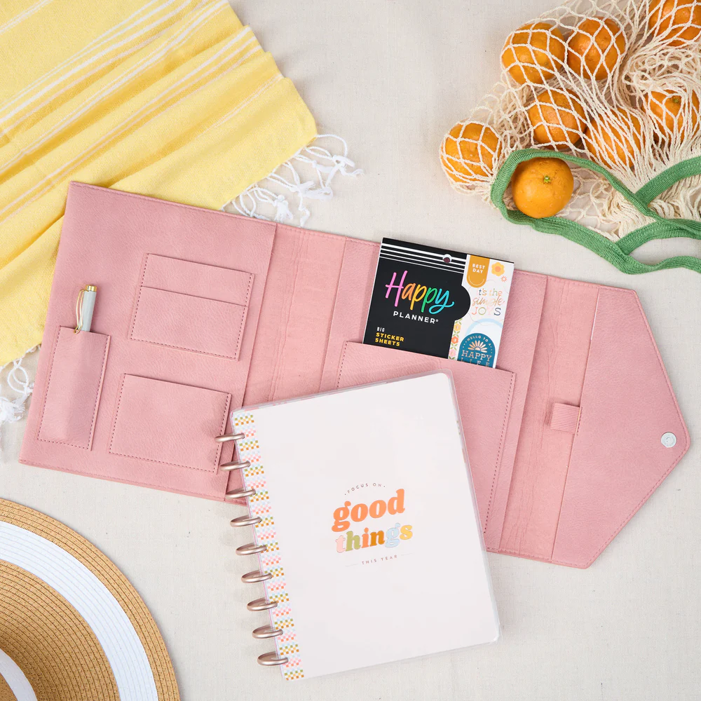 Blush Vegan Leather - DELUXE Classic Planner Folio - Image 2
