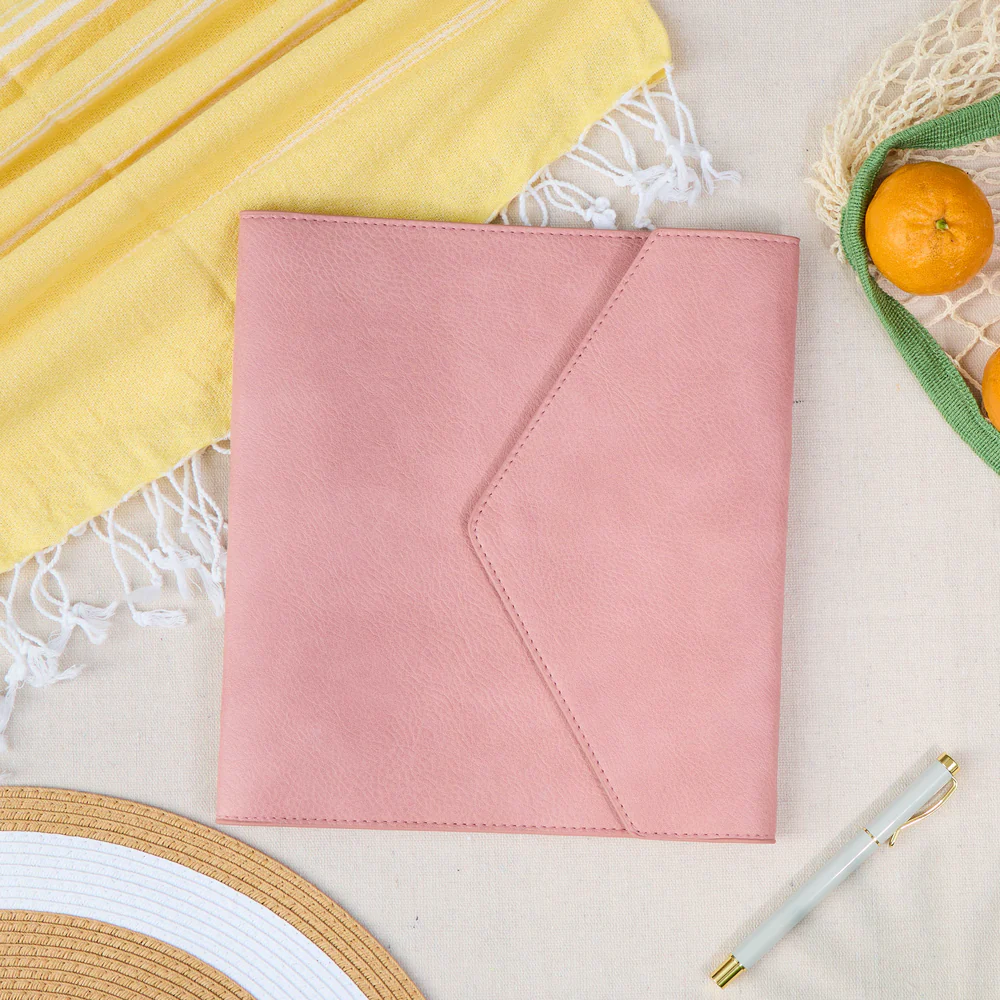 Blush Vegan Leather - DELUXE Classic Planner Folio - Image 3