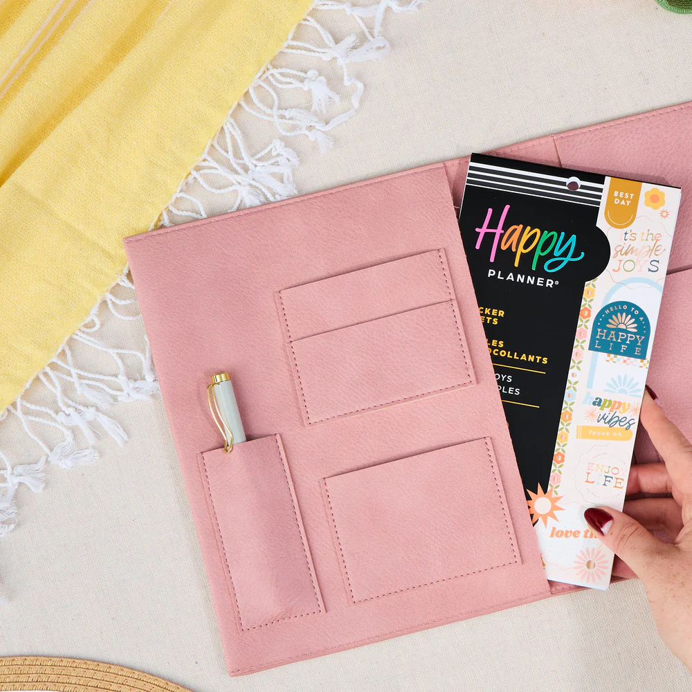 Blush Vegan Leather - DELUXE Classic Planner Folio - Image 4