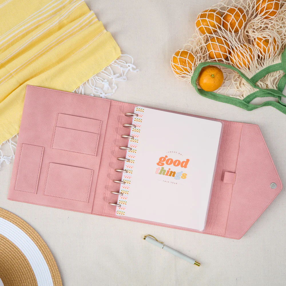 Blush Vegan Leather - DELUXE Classic Planner Folio - Image 5