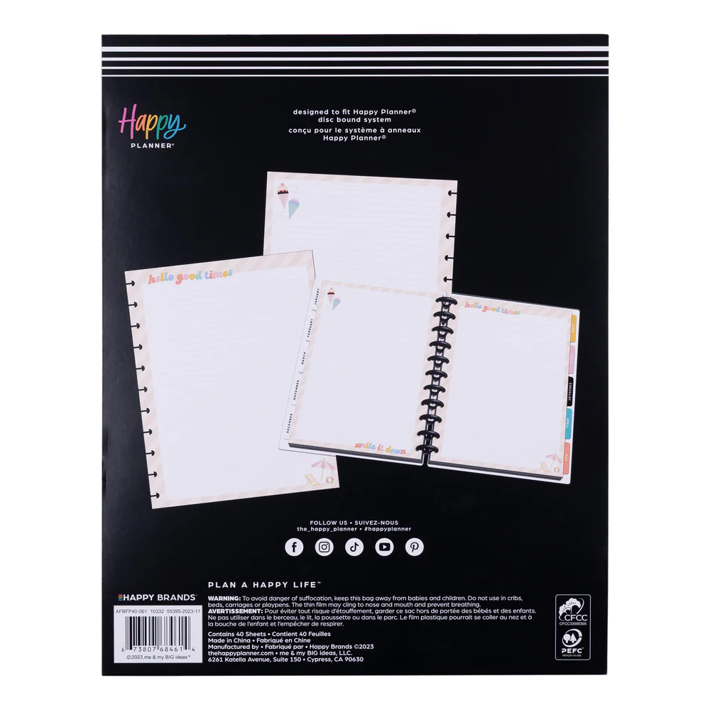 Boardwalk Ice Cream - Dotted Lined Big Filler Paper - 40 Sheets - Image 5