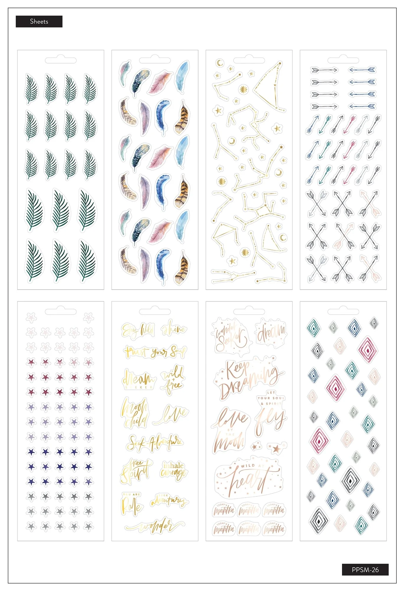 Petite Sticker Sheets - Boho - Image 3