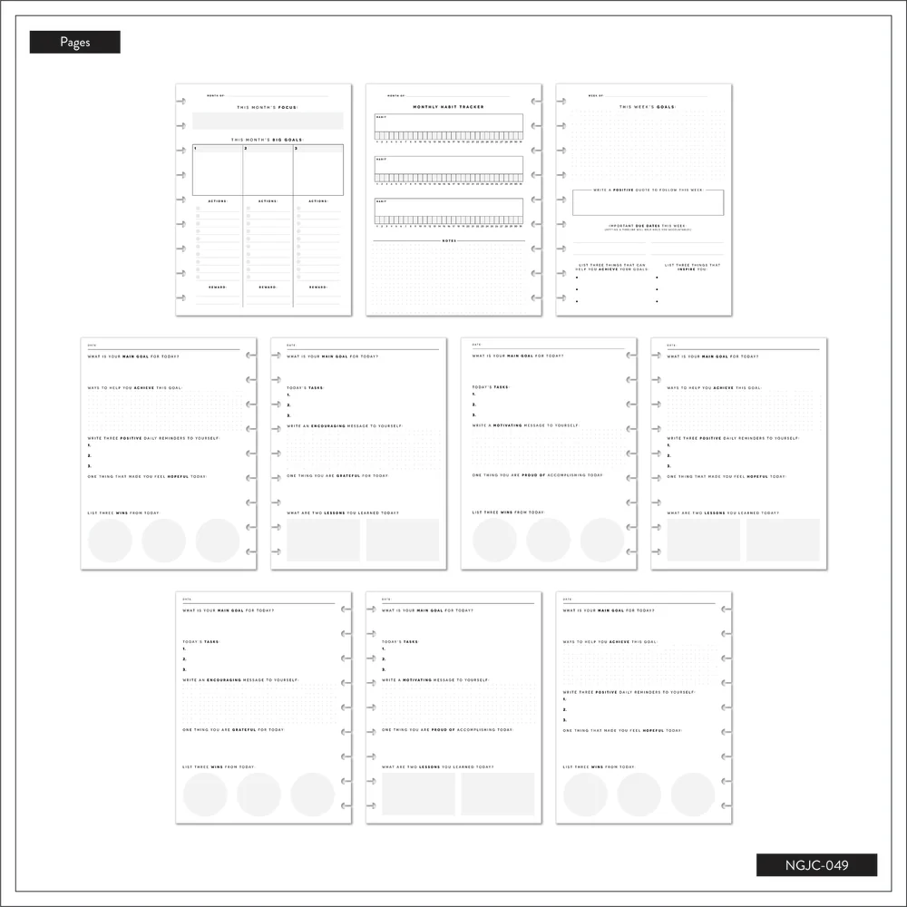 Bold Ditsies - Classic Guided Goals Journal - 80 Sheets - Image 12