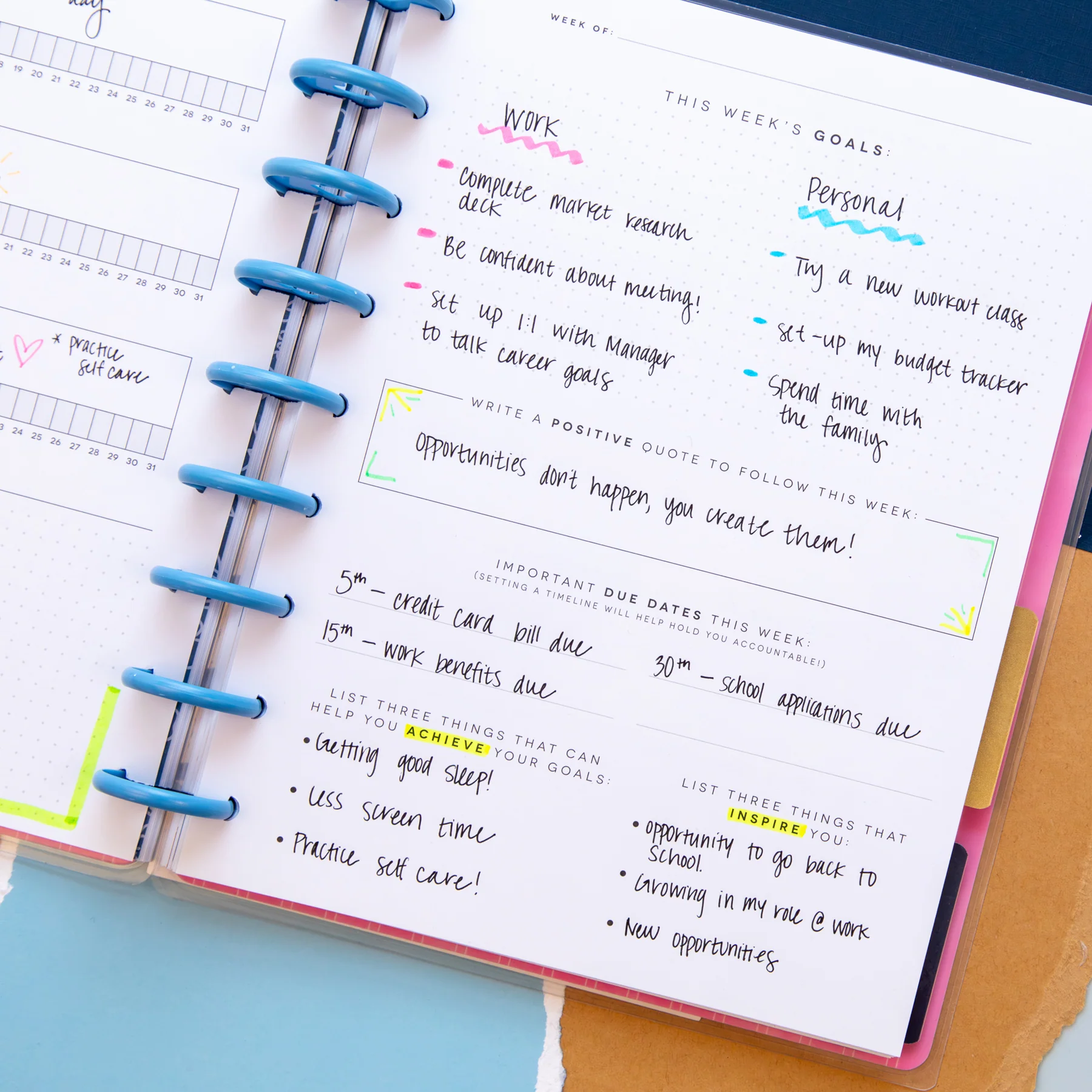 Bold Ditsies - Classic Guided Goals Journal - 80 Sheets - Image 5