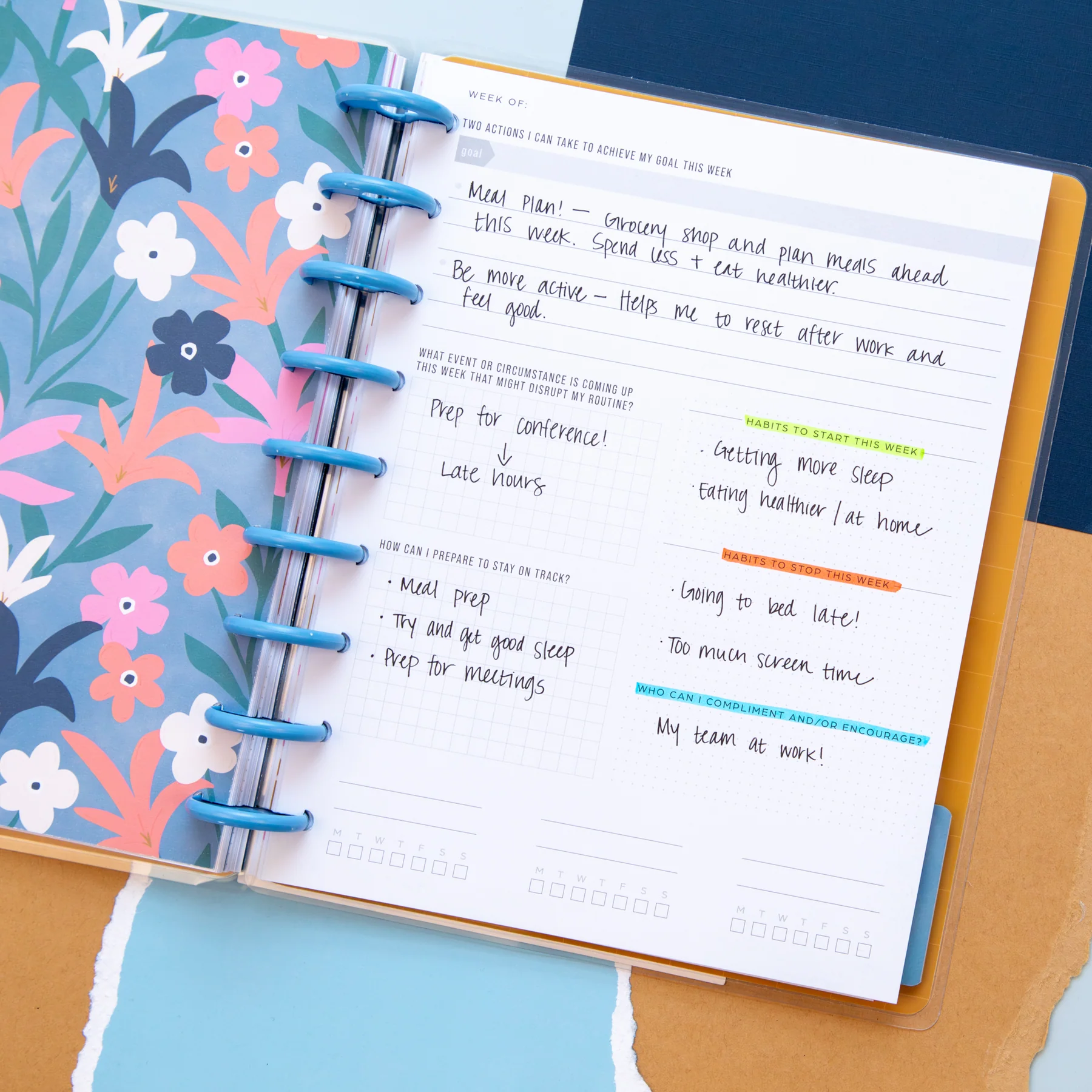 Bold Tiles - Classic Guided Fitness Journal - 80 Sheets - Image 4