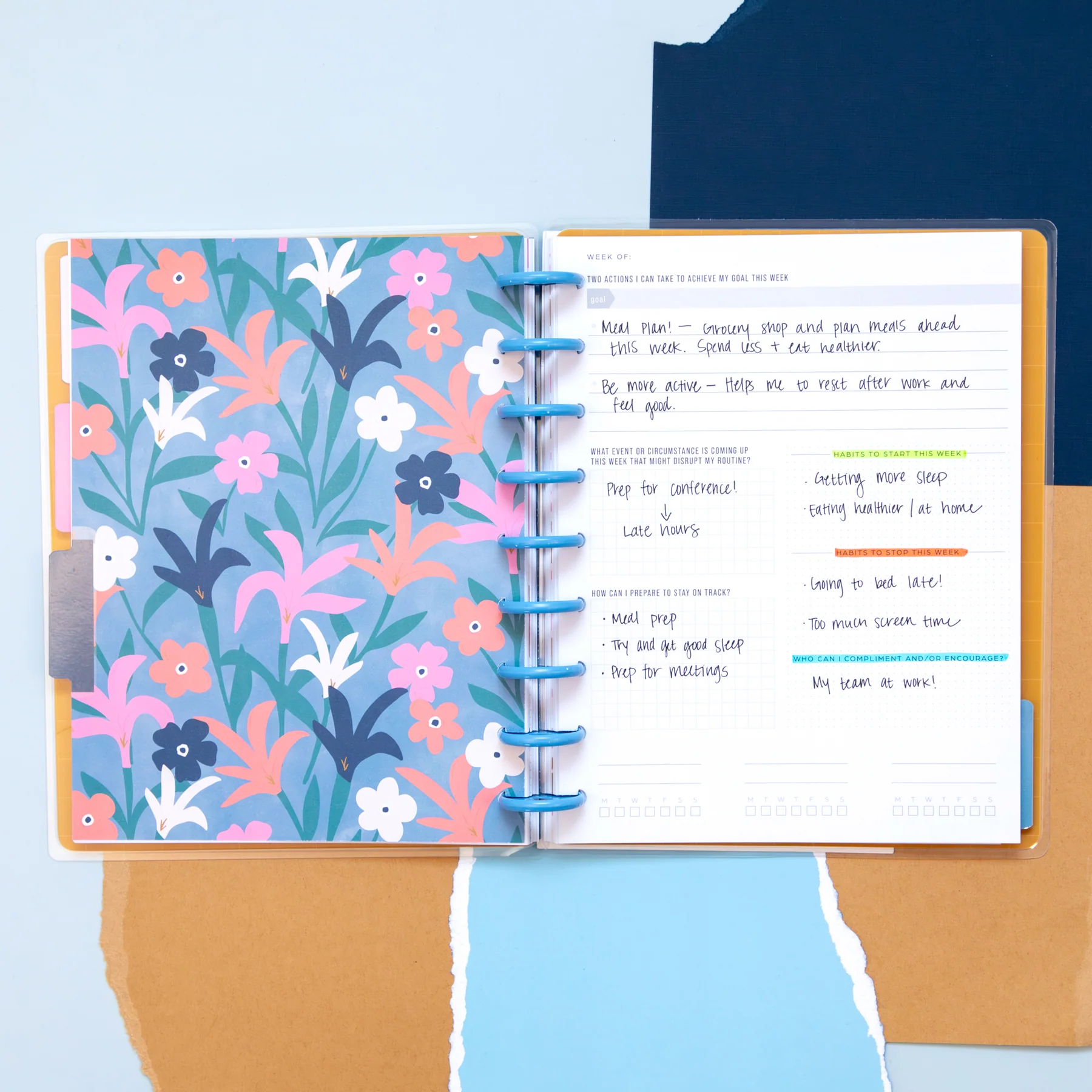 Bold Tiles - Classic Guided Fitness Journal - 80 Sheets - Image 5
