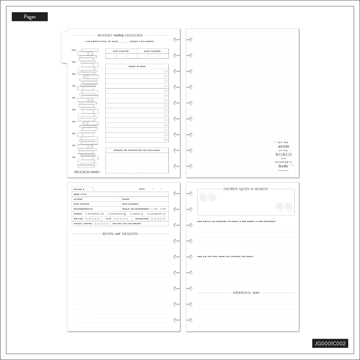 Book Club - Classic Guided Reading Journal - 80 Sheets - Image 17