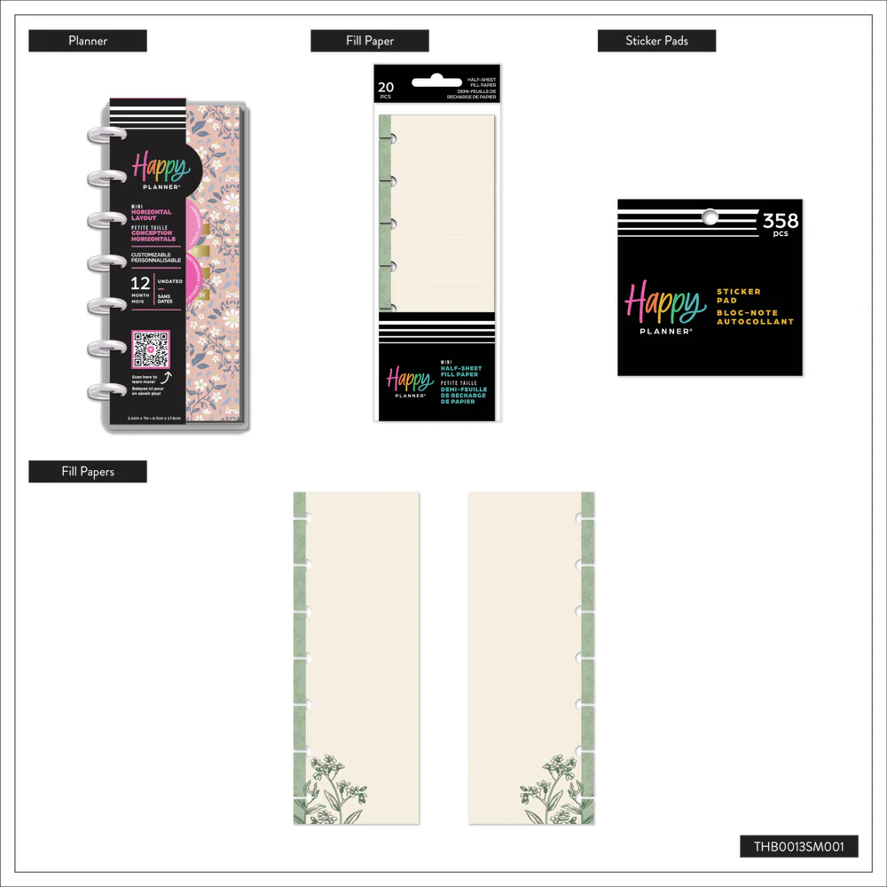 Botanical Blooms - Skinny Mini Undated Planner Bundle - Image 15