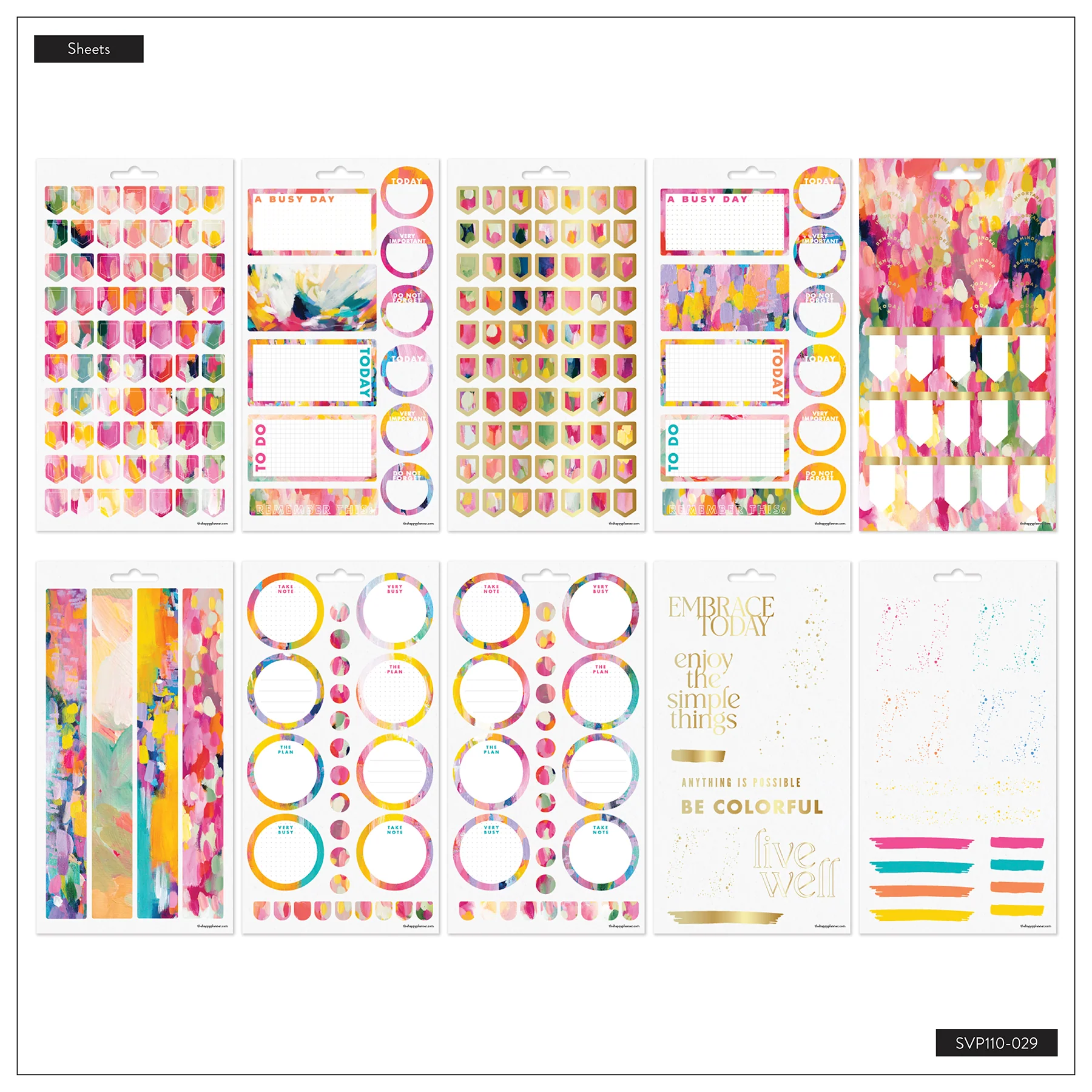 Bright & Brushy - 10 Sticker Sheets - Image 3