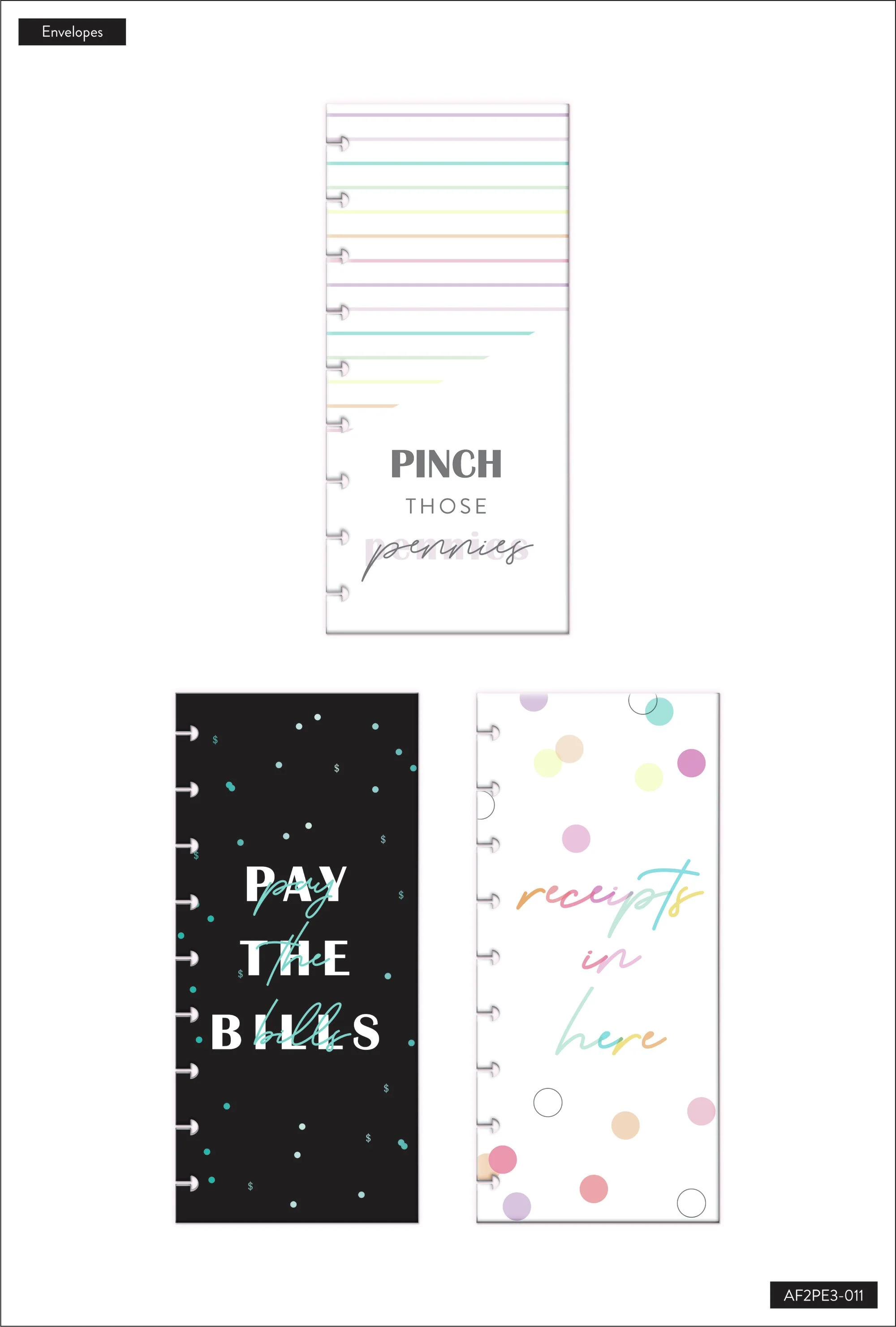 Bright Budget Snap In Envelopes - 3 Pack - Image 3