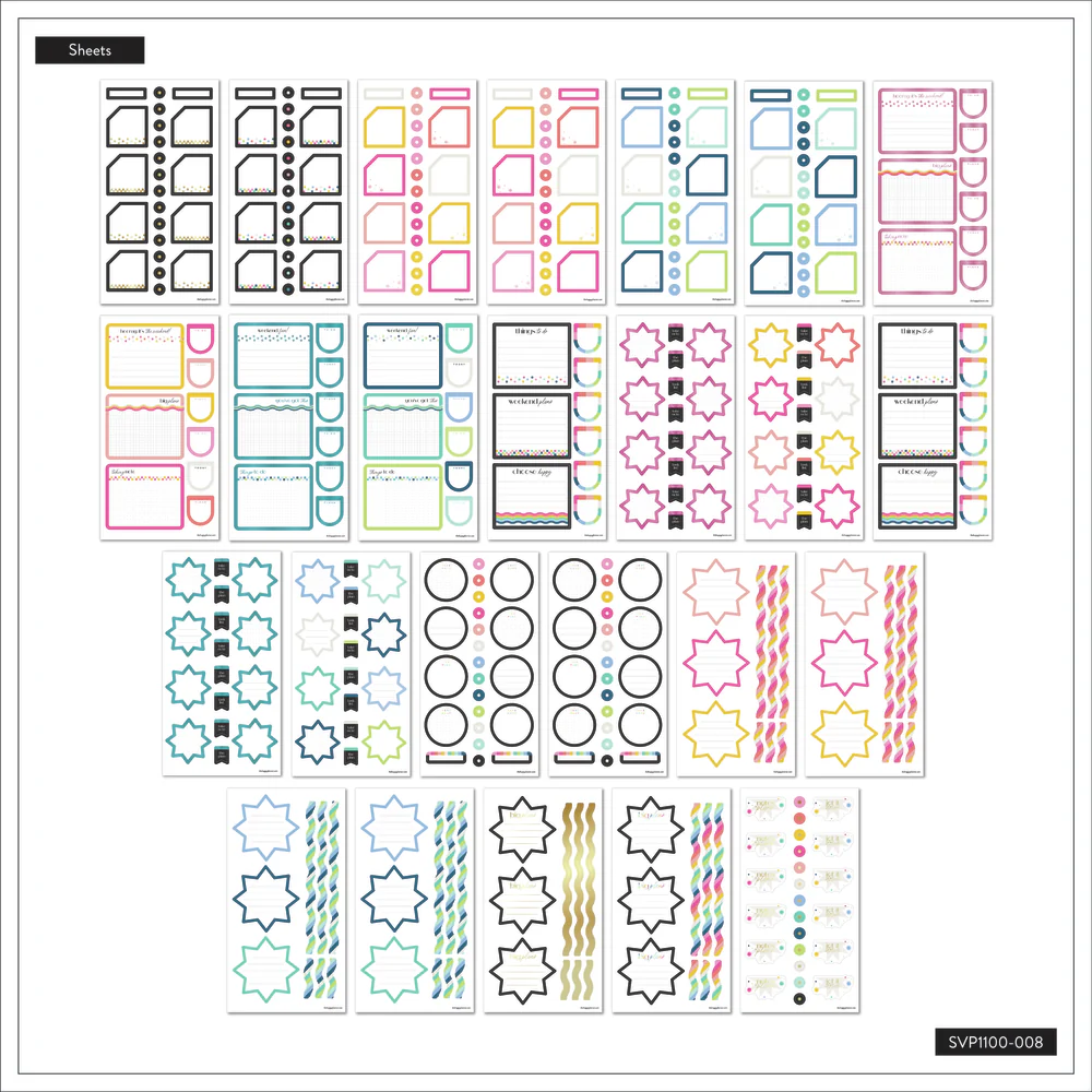 Bright Colorful Boxes - Mega Value Pack Stickers - 100 Sheets - Image 8