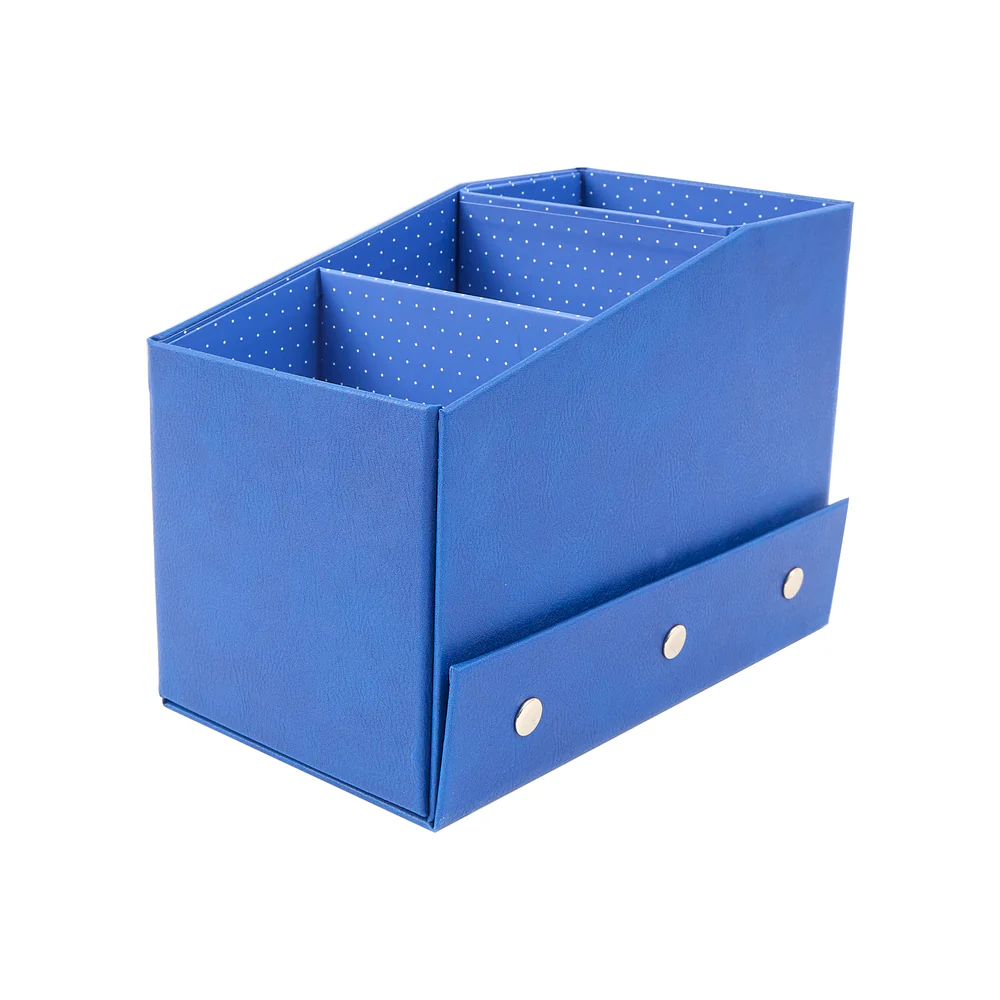 Bright Navy Vegan Leather - DELUXE Sticker + Accessory Storage Box Kit - 2 Pieces - Image 3