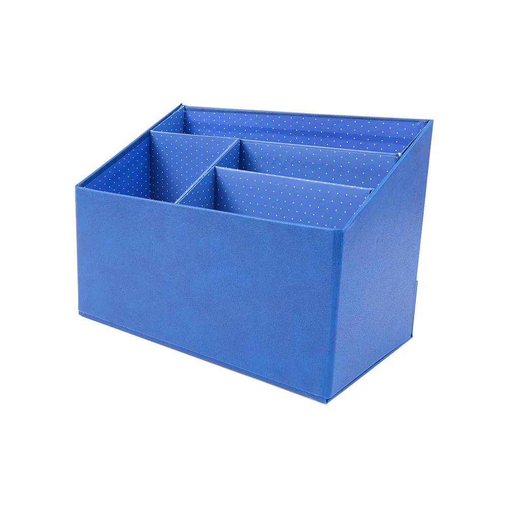 Bright Navy Vegan Leather - DELUXE Sticker + Accessory Storage Box Kit - 2 Pieces - Image 4