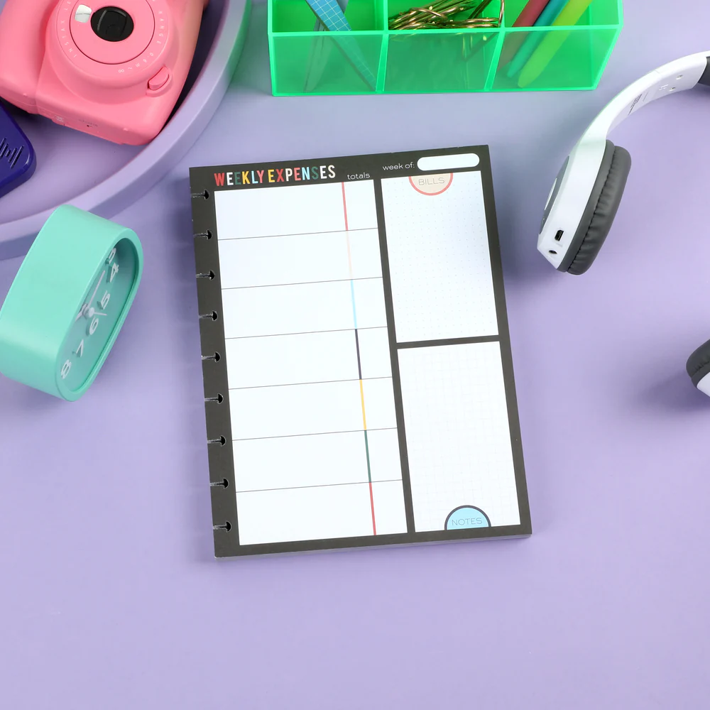 Bright Retro Budgeting Block Notepad - Classic - 100 Sheets - Image 3