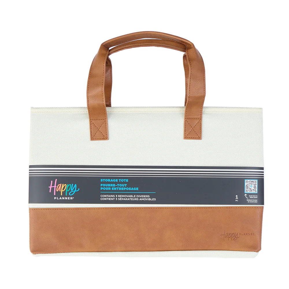 Brown & Natural - Accessory + Planner Storage Tote - Image 3
