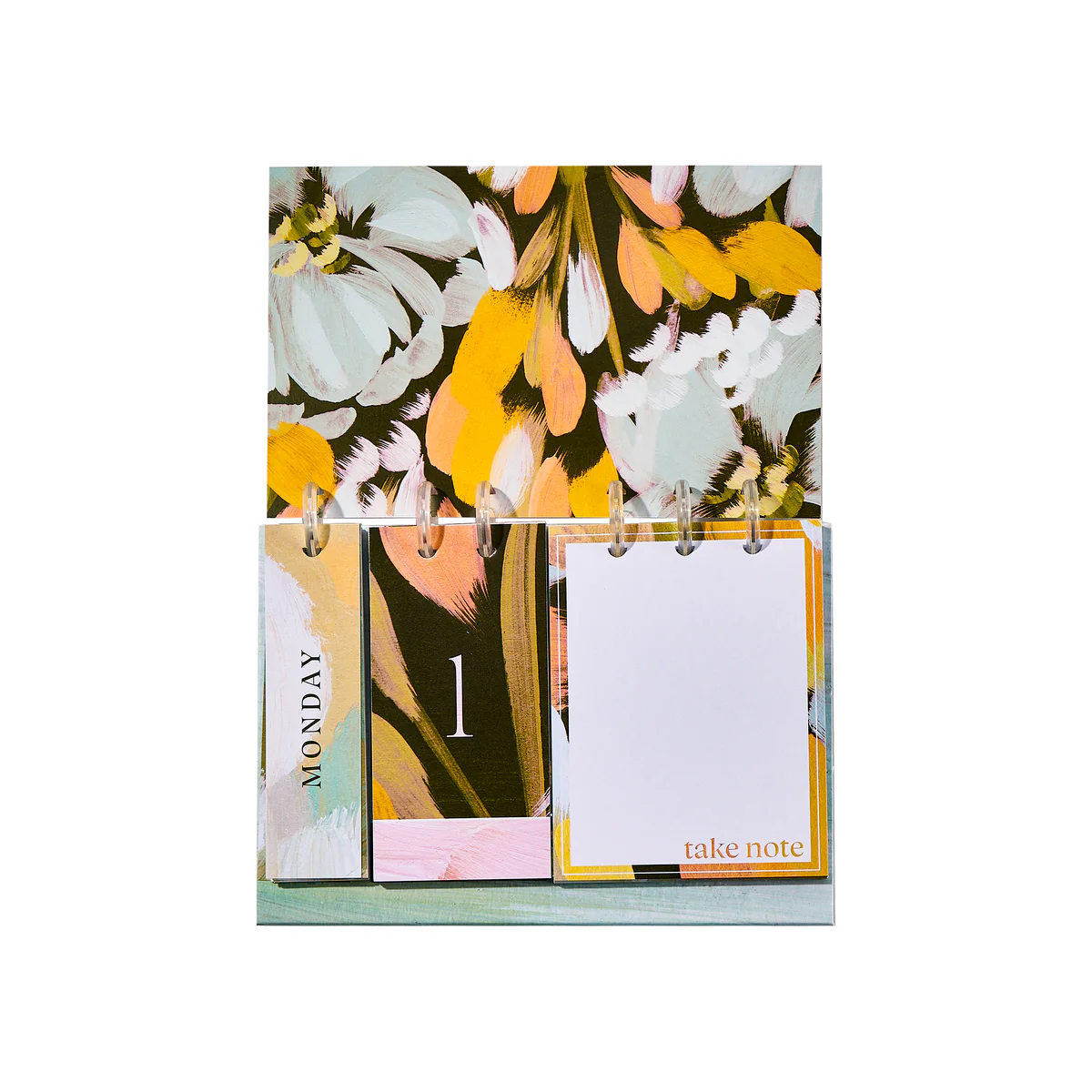 Brushstroke Florals - Disc Bound Standing Desk Calendar - Image 3