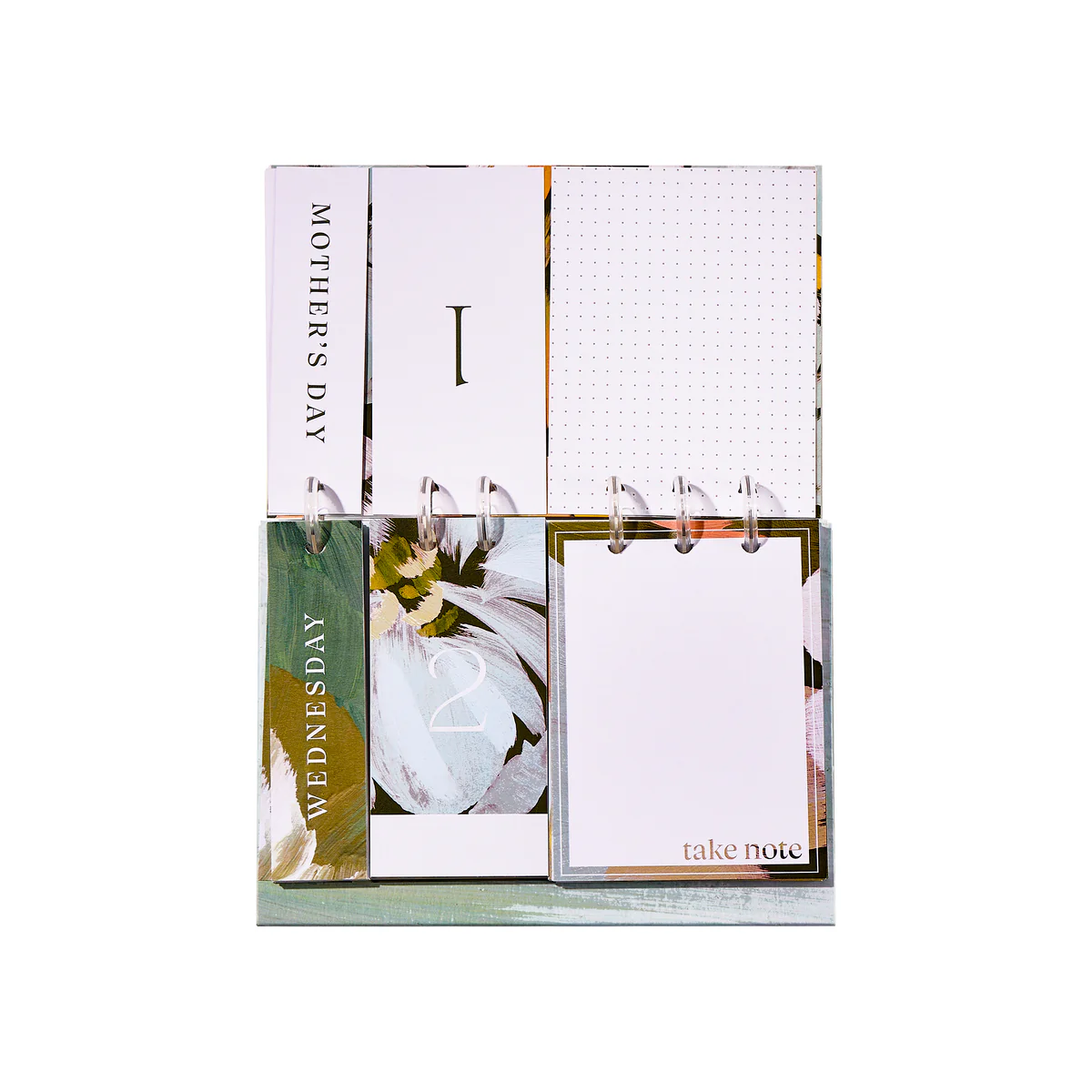 Brushstroke Florals - Disc Bound Standing Desk Calendar - Image 4