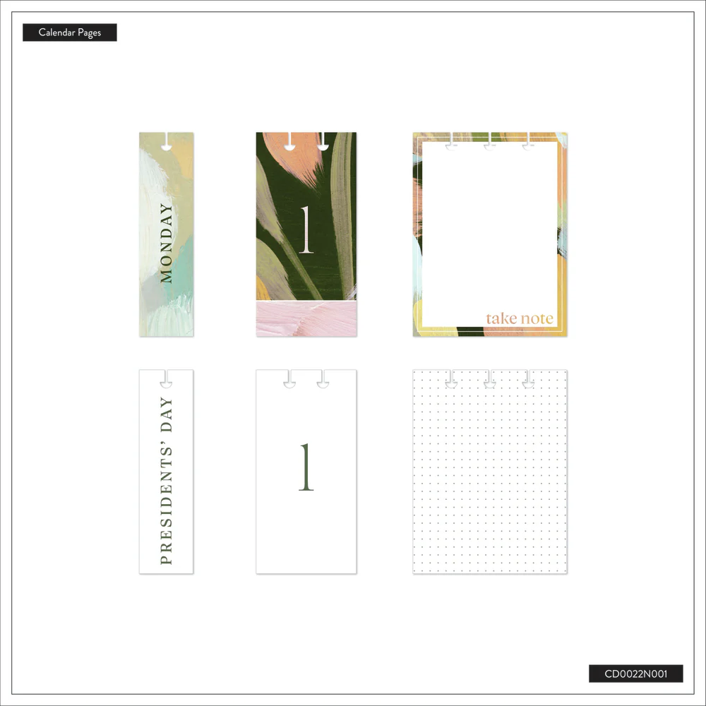Brushstroke Florals - Disc Bound Standing Desk Calendar - Image 6