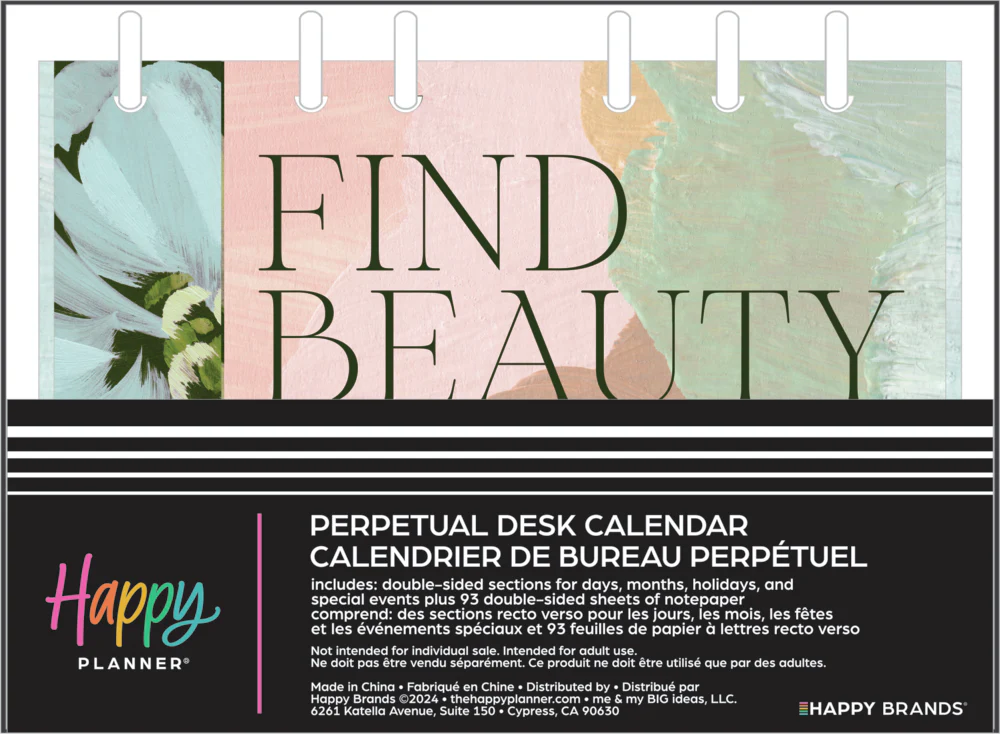 Brushstroke Florals - Disc Bound Standing Desk Calendar - Image 8