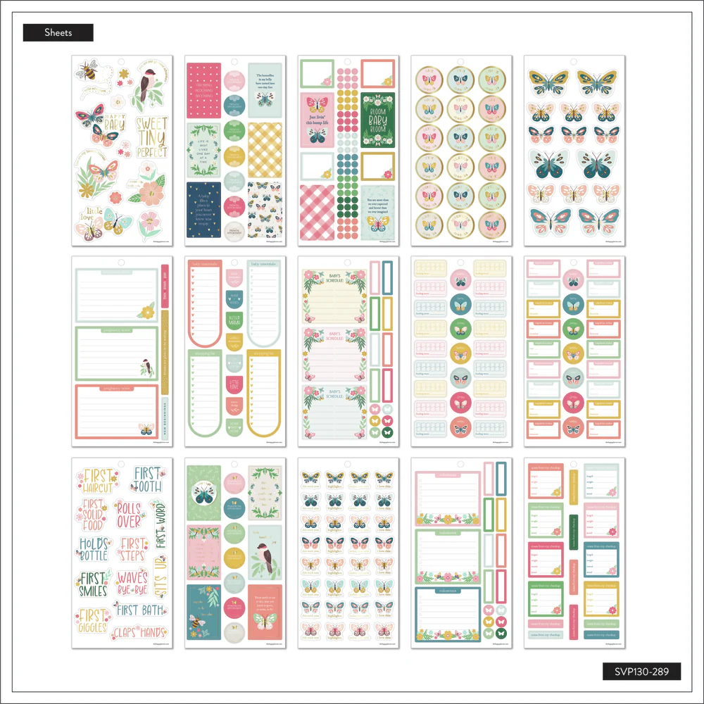 Butterflies and Blooms Baby - Value Pack Stickers - Image 7