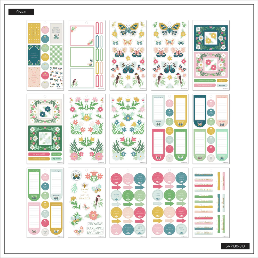 Butterflies and Blooms Baby - Value Pack Stickers - Big - Image 6