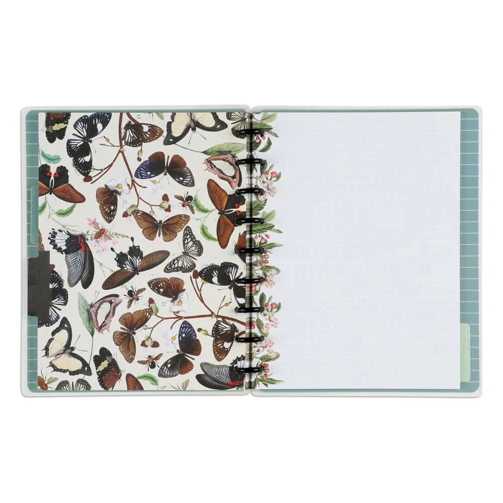 Butterflies & Blooms Classic Notebook - Dot Lined Pages - 60 Sheets - Image 2