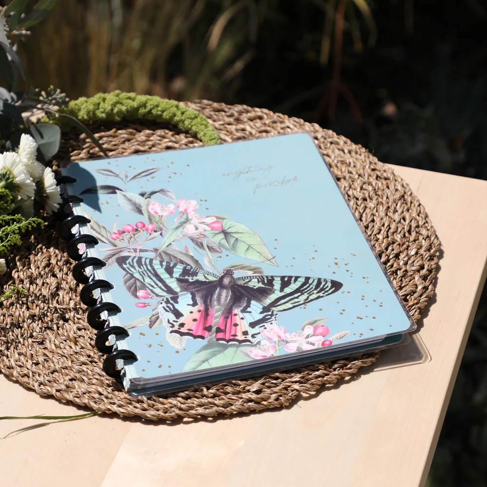 Butterflies & Blooms Classic Notebook - Dot Lined Pages - 60 Sheets - Image 4