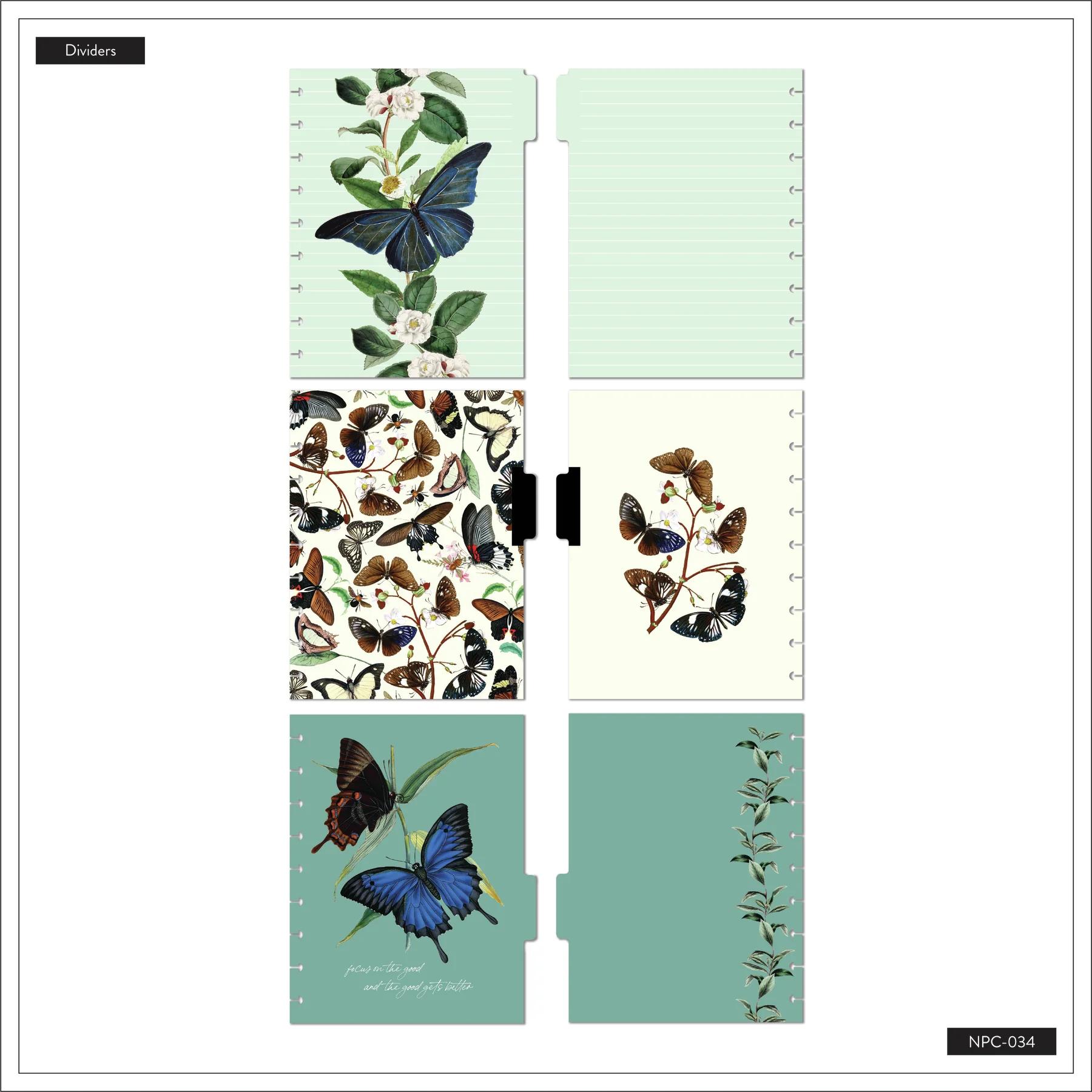 Butterflies & Blooms Classic Notebook - Dot Lined Pages - 60 Sheets - Image 6