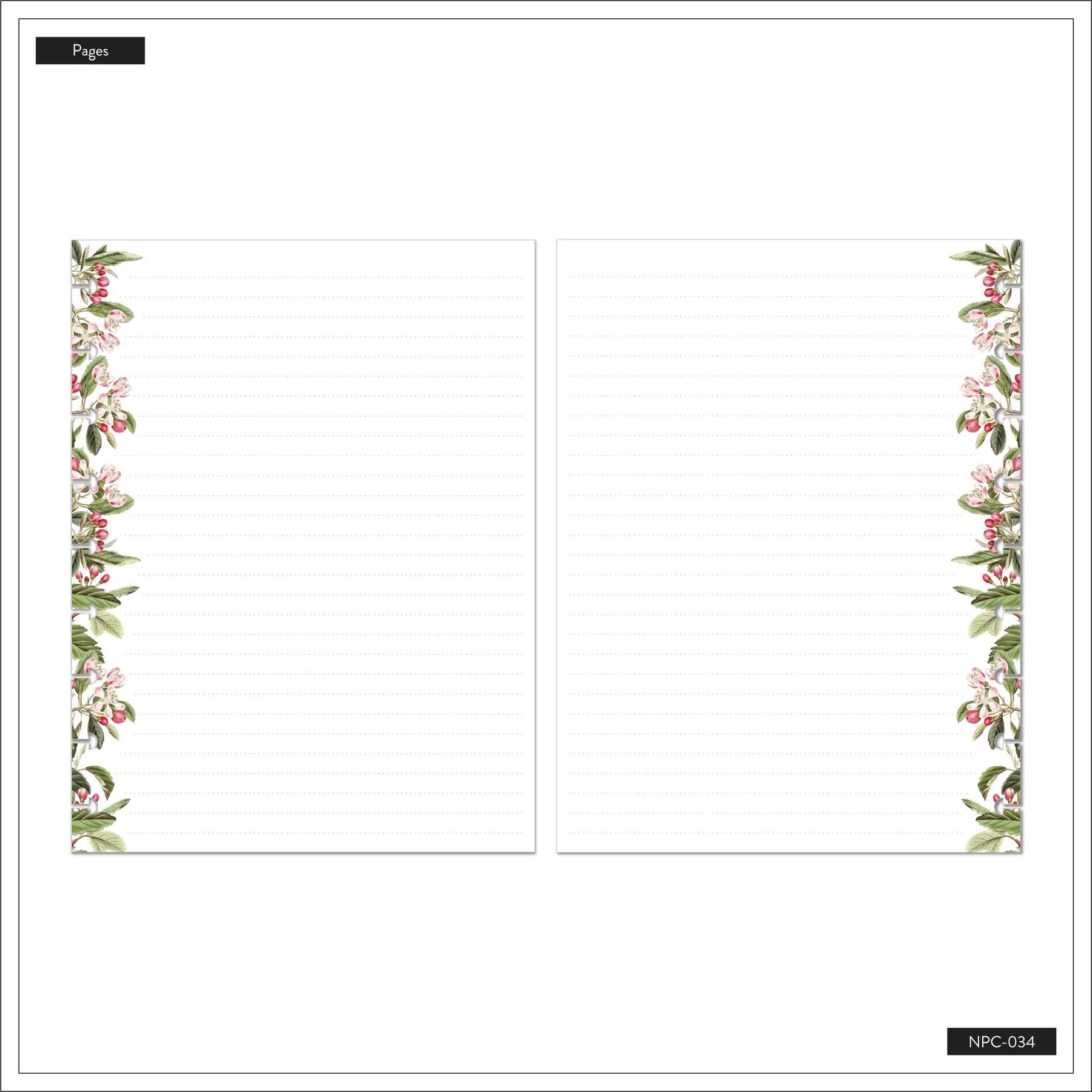 Butterflies & Blooms Classic Notebook - Dot Lined Pages - 60 Sheets - Image 7