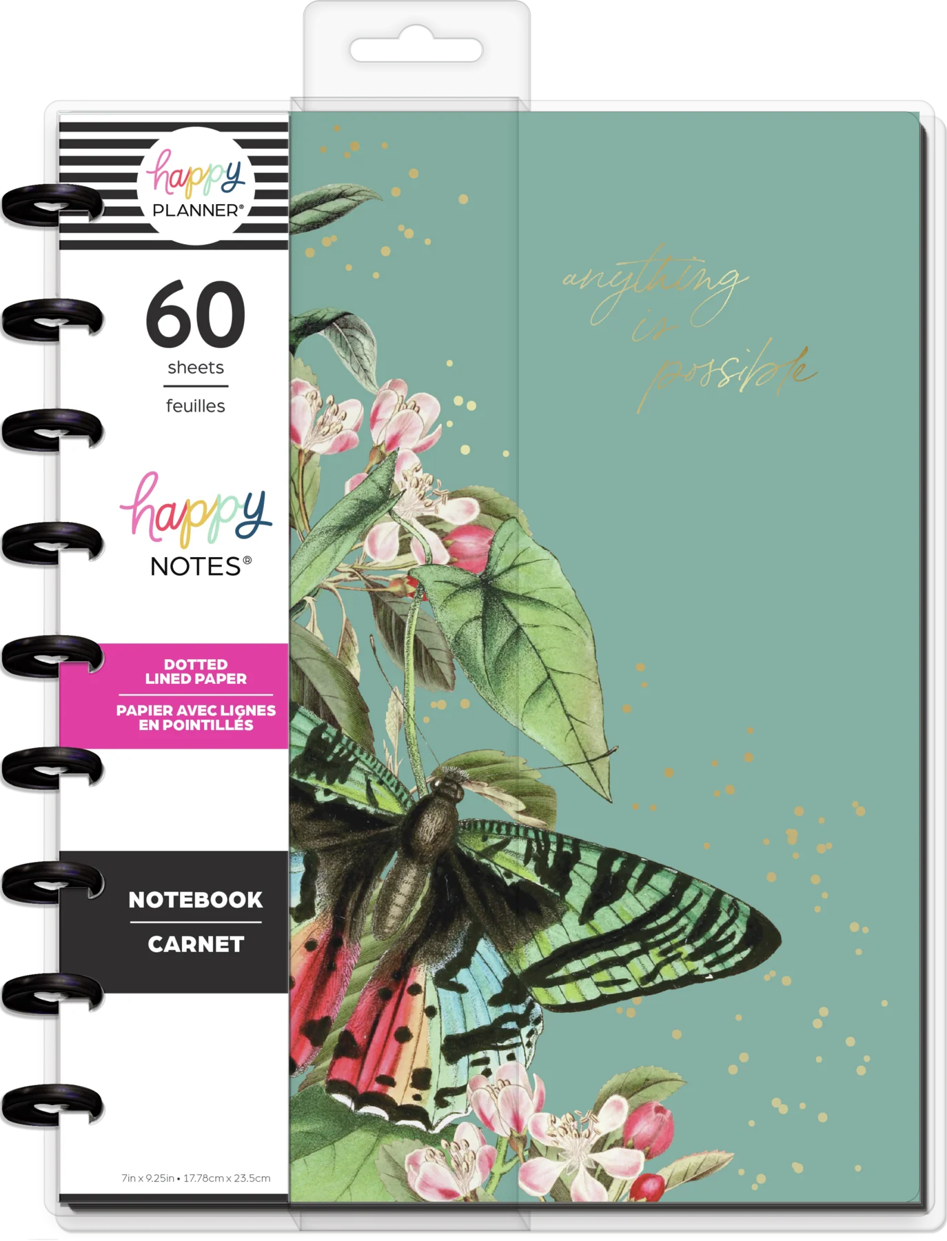Butterflies & Blooms Classic Notebook - Dot Lined Pages - 60 Sheets - Image 8