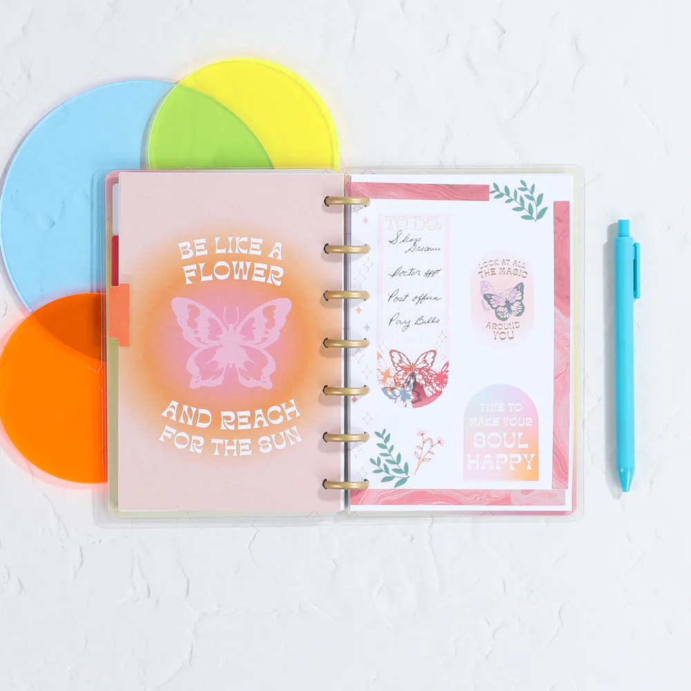 Butterfly Bliss - Dotted Lined Mini Notebook - 60 Sheets - Image 3