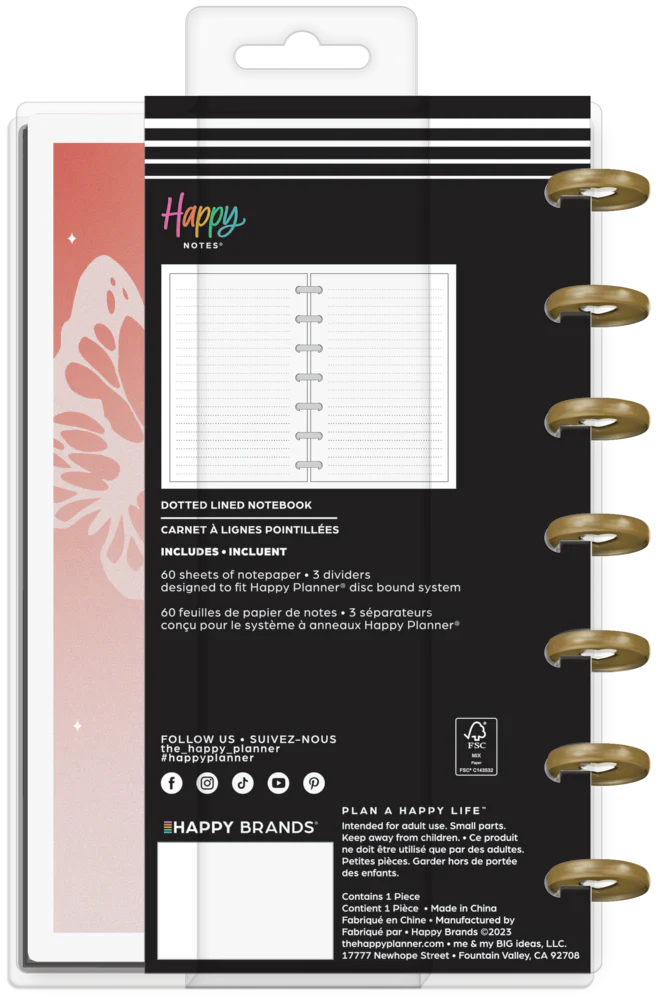 Butterfly Bliss - Dotted Lined Mini Notebook - 60 Sheets - Image 8