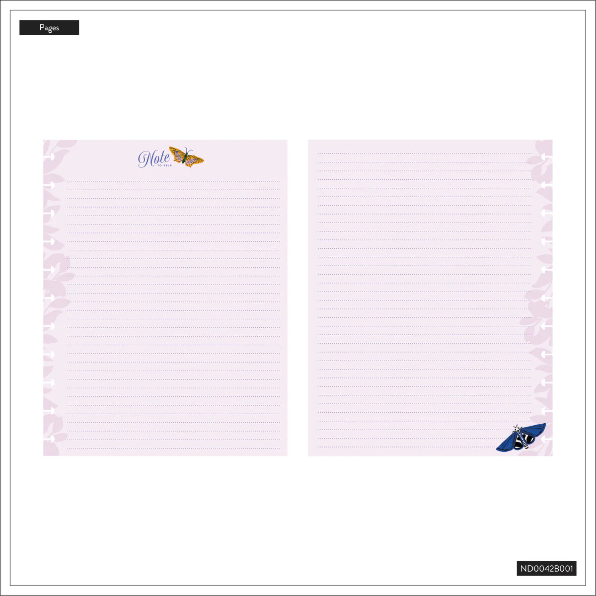 Butterfly Botanics - Dotted Lined Big Notebook - 60 Sheets - Image 12