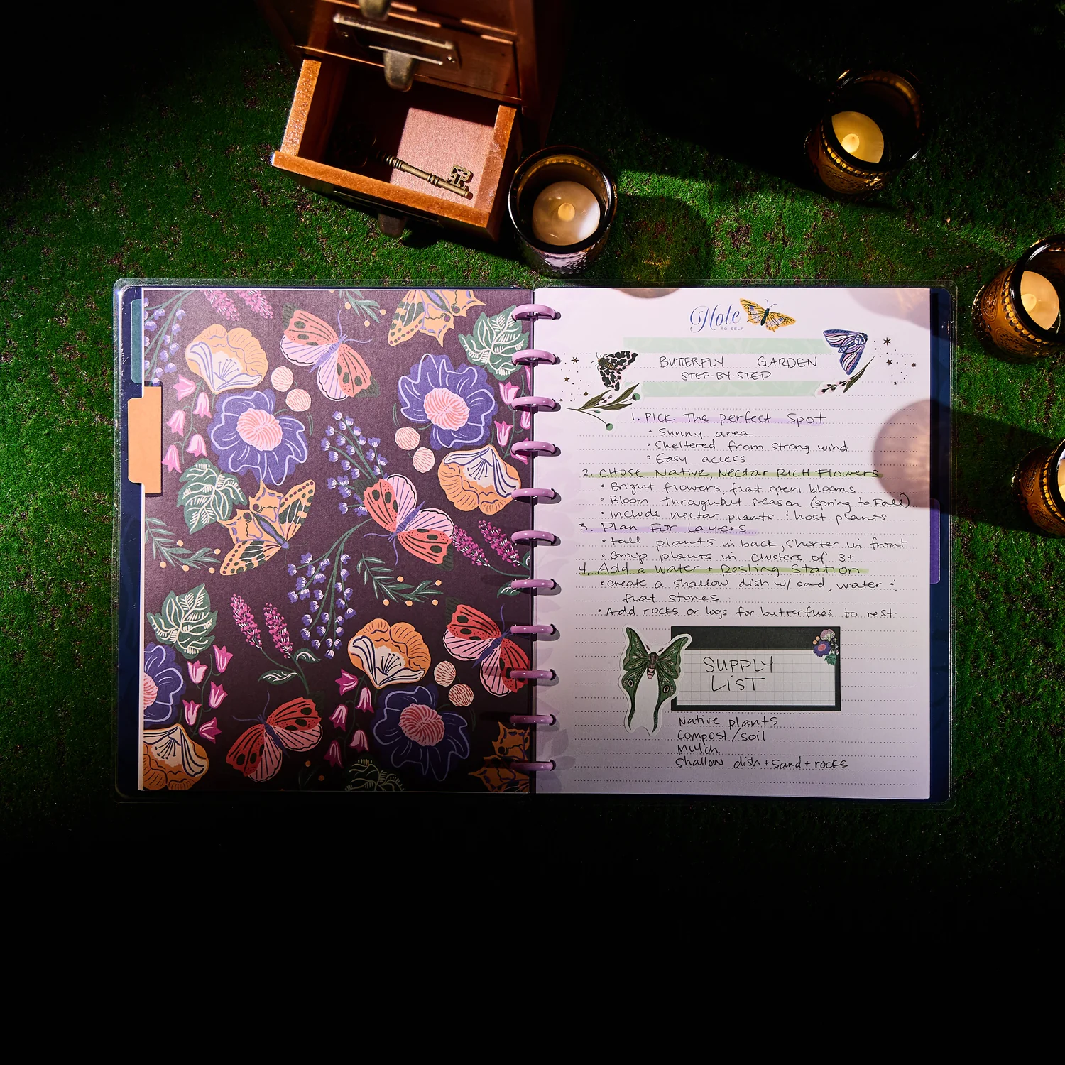 Butterfly Botanics - Dotted Lined Big Notebook - 60 Sheets - Image 4
