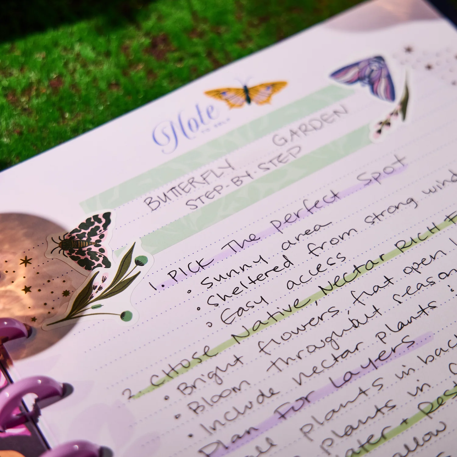 Butterfly Botanics - Dotted Lined Big Notebook - 60 Sheets - Image 5